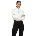 Kadın Beyaz Yarım Fermuarlı Dik Yaka Crop Sweatshirt