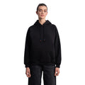 Kadın Kapüşonlu Salaş Hoodie Sweatshirt - Siyah