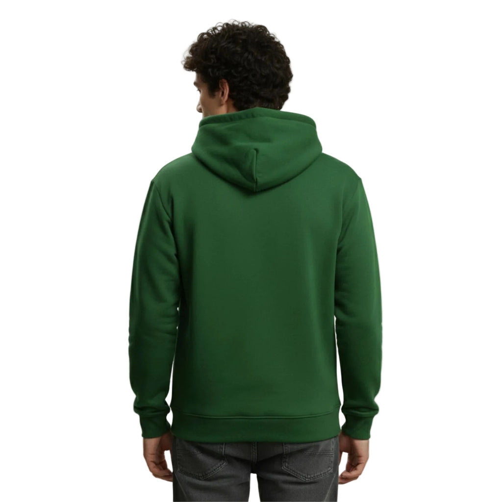 Erkek Yeşil Kontrast Kapüşonlu Çift Bağcıklı Regular Fit Sweatshirt - 2