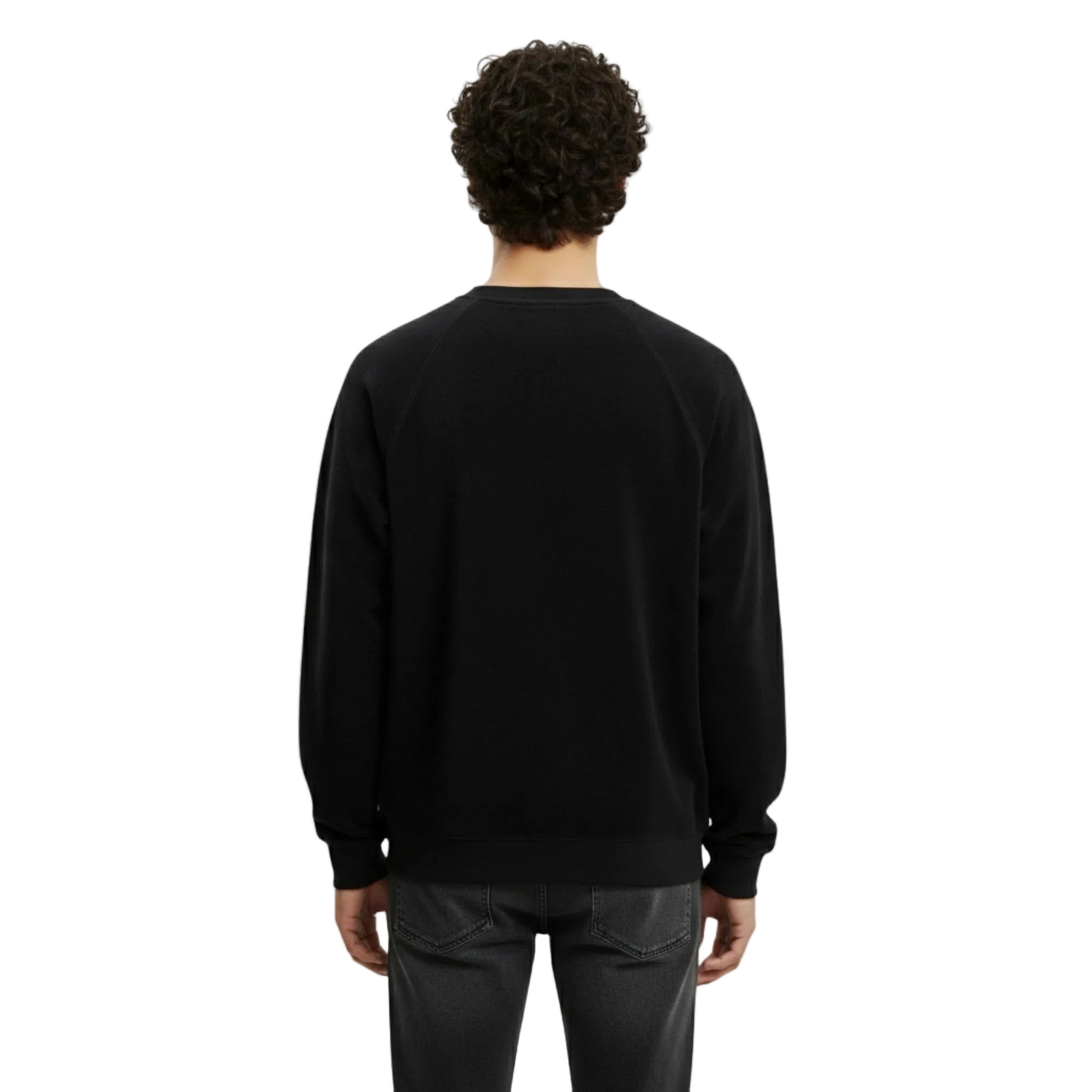Erkek Lacivert Havlu Kumaş Regular Fit Sweatshirt - 2