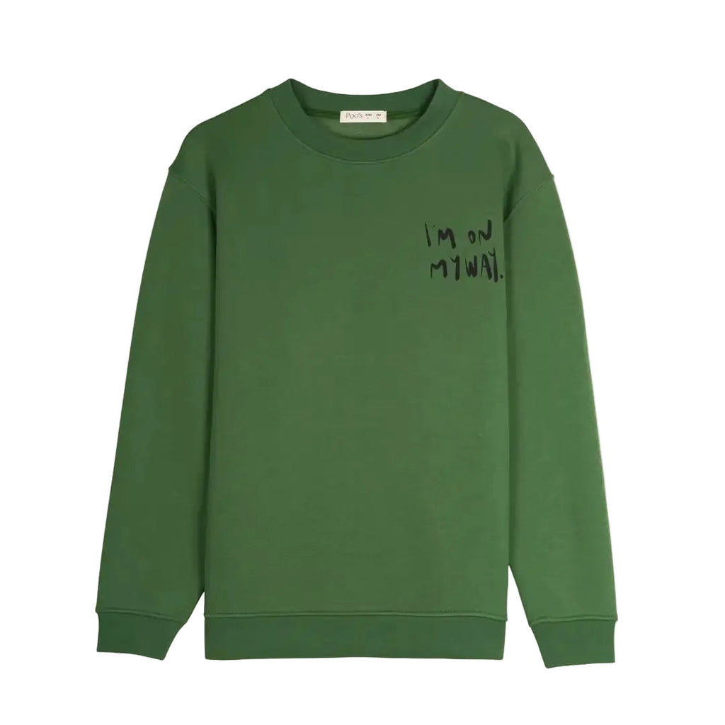 Erkek Yeşil Bicycle Baskılı Regular Fit Sweatshirt - 3