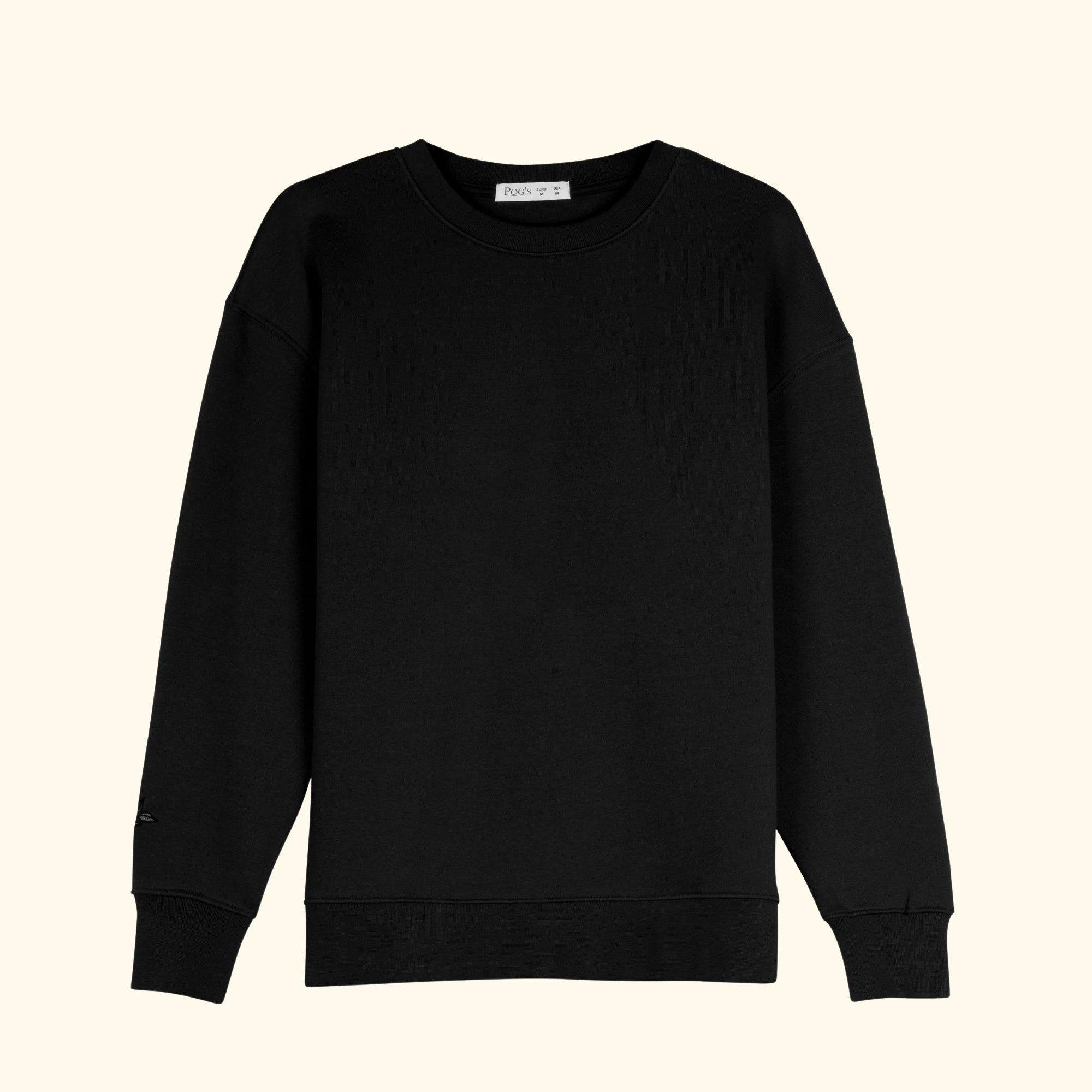 Kadın Siyah Oversize Salaş Basic Sweatshirt - 3