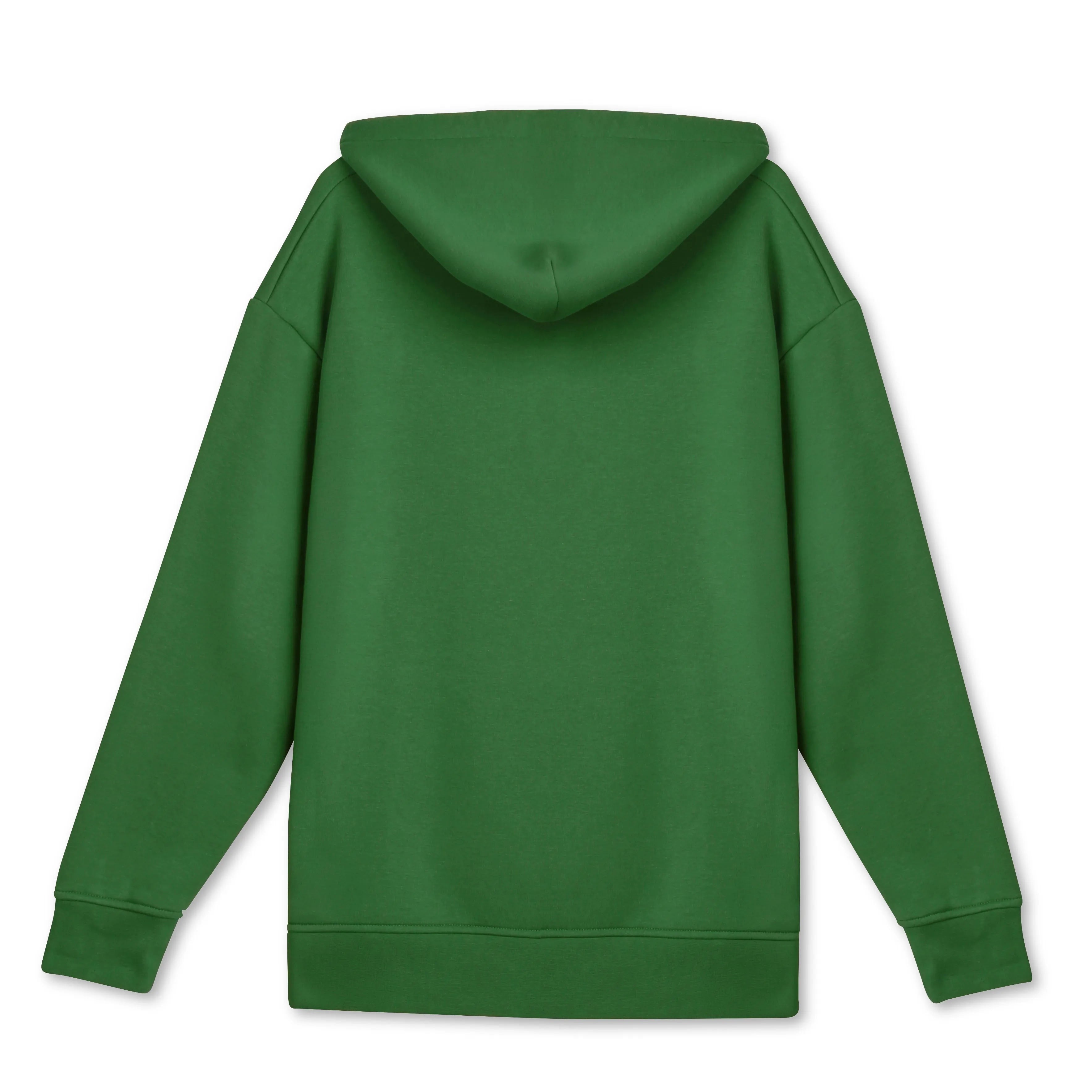 Erkek Yeşil Kontrast Kapüşonlu Çift Bağcıklı Regular Fit Sweatshirt - 4