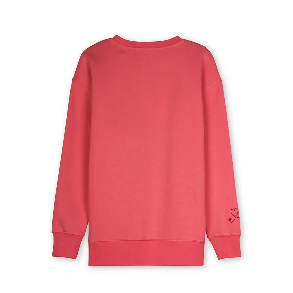 Kadın Pembe Travel Nakış Detaylı Oversize Sweatshirt - 5