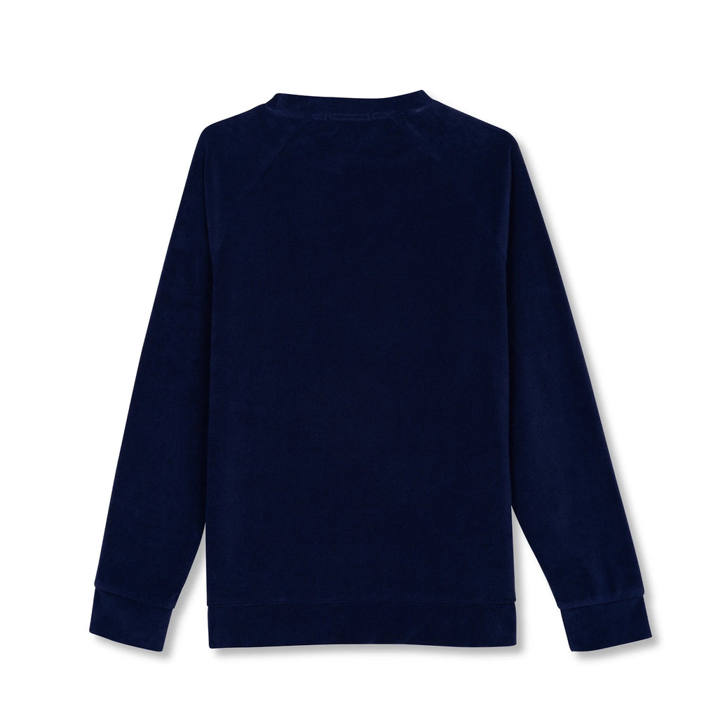 Erkek Lacivert Havlu Kumaş Regular Fit Sweatshirt - 5