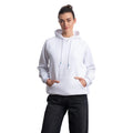 Kadın Beyaz Kapüşonlu Salaş Hoodie Sweatshirt