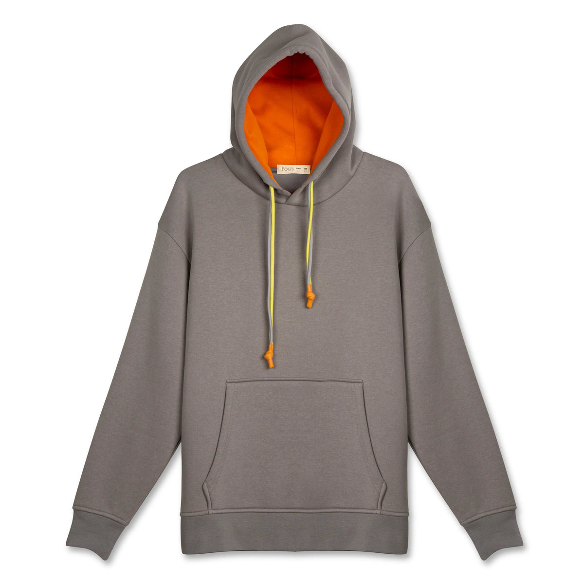 Erkek Kontrast Kapüşonlu Çift Bağcıklı Regular Fit Sweatshirt - Gri