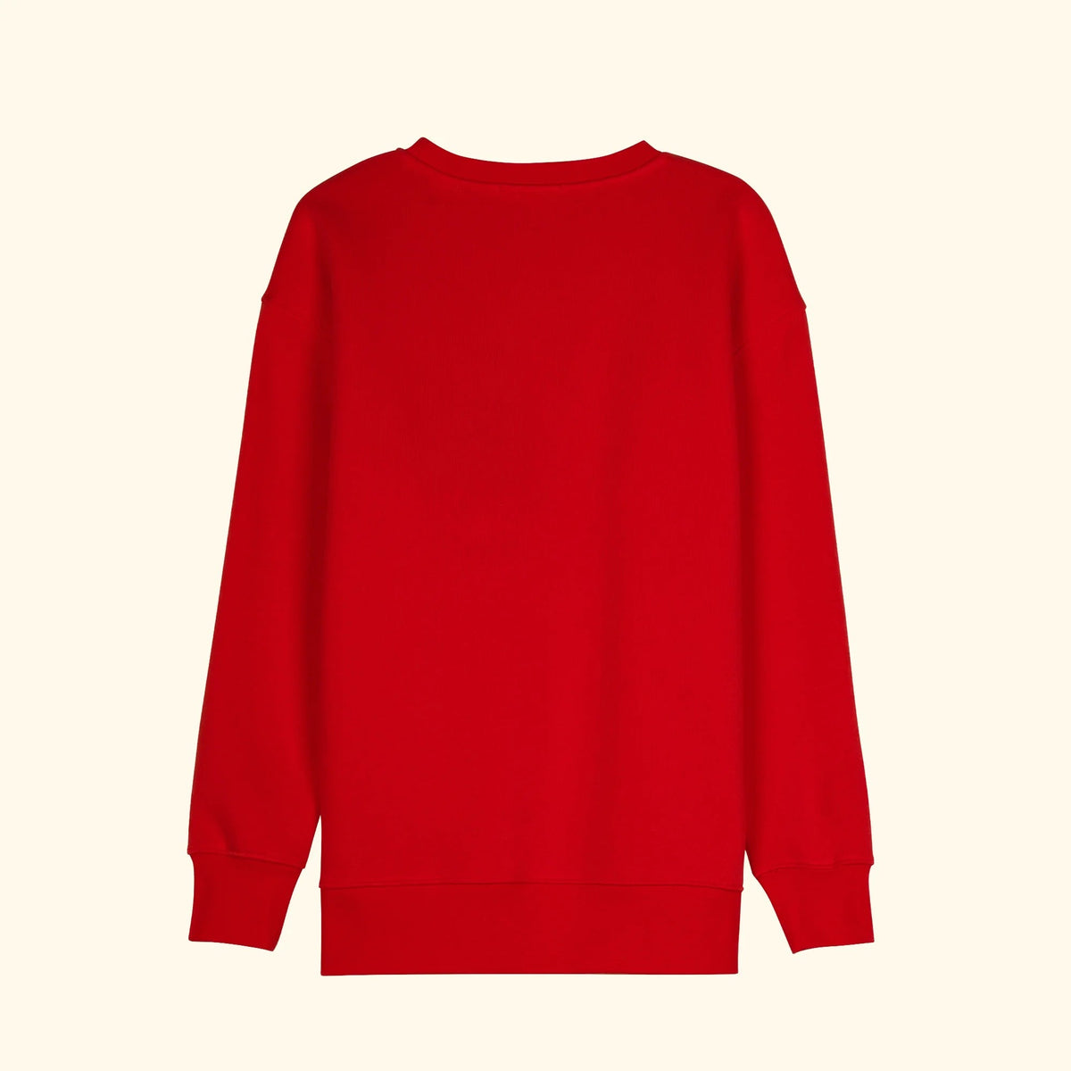 Kadın Oversize Salaş Basic Sweatshirt - Kırmızı