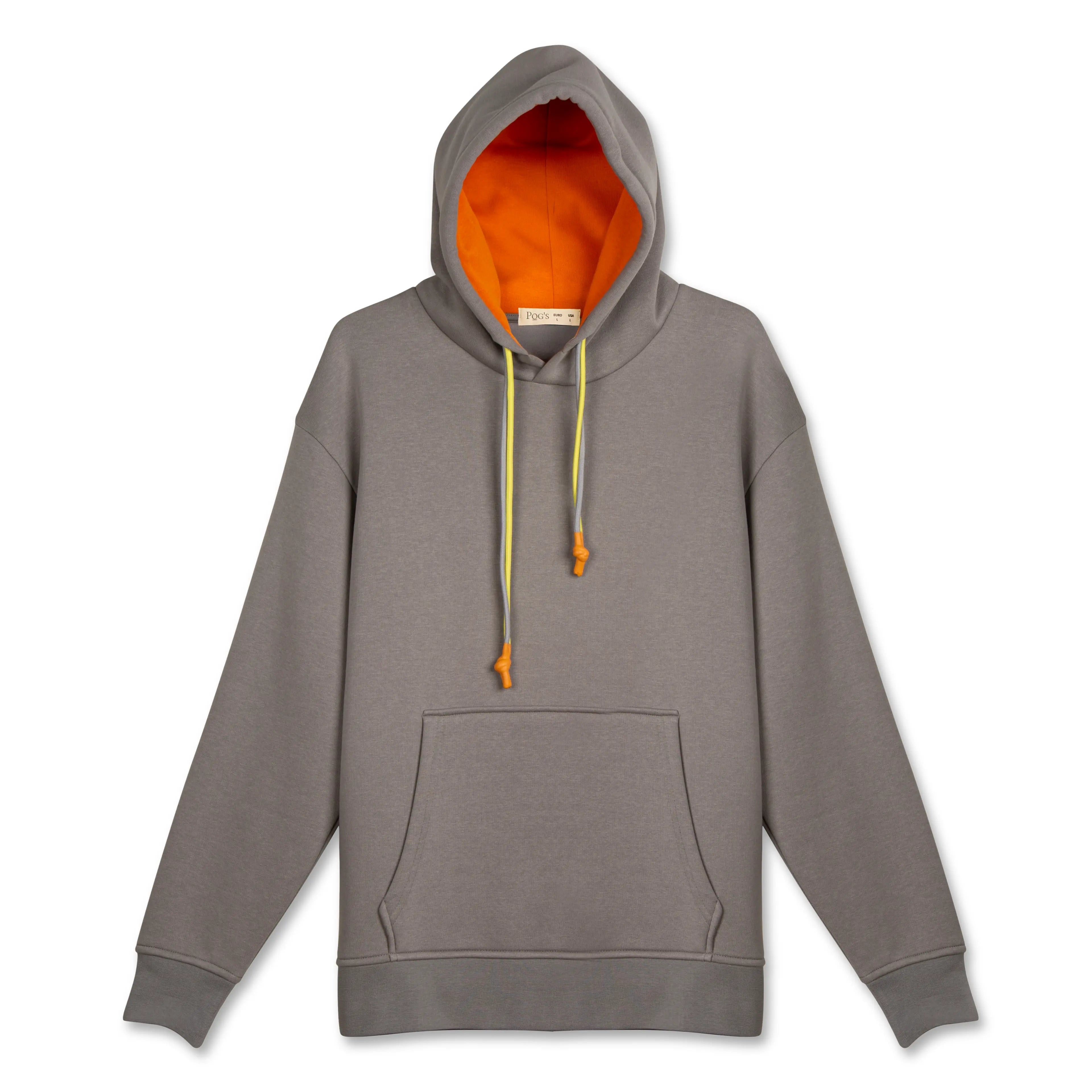 Erkek Gri Kontrast Kapüşonlu Çift Bağcıklı Regular Fit Sweatshirt - 3