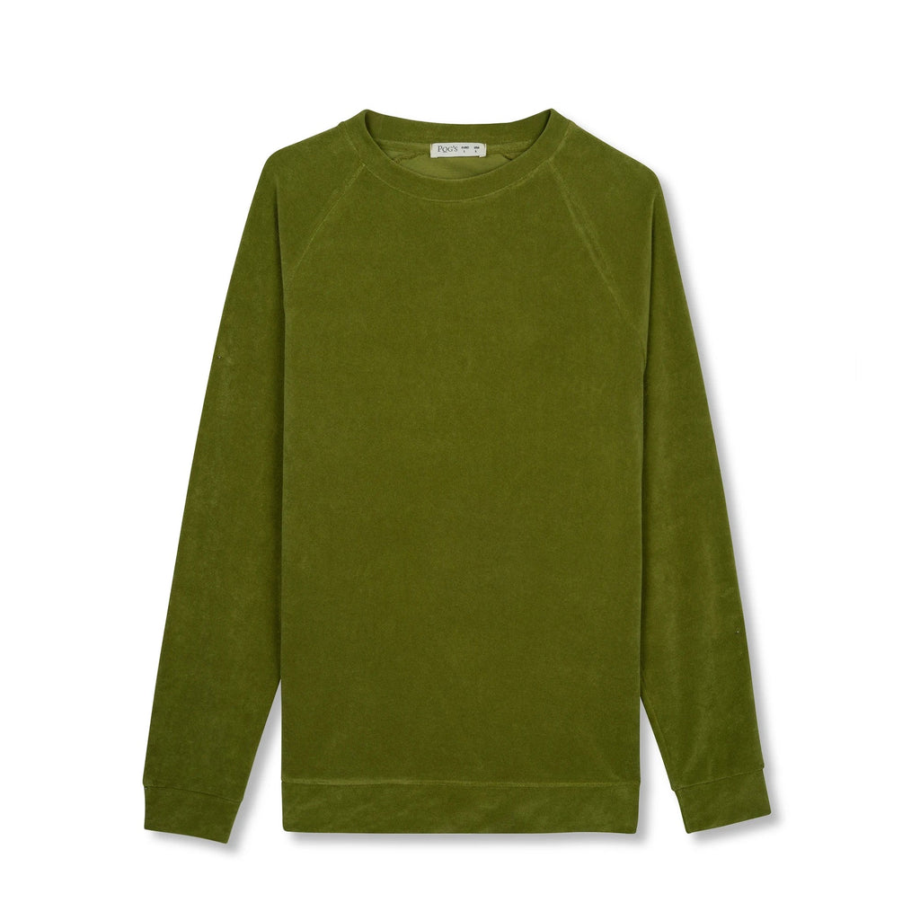 Erkek Yeşil Havlu Kumaş Regular Fit Sweatshirt - 3