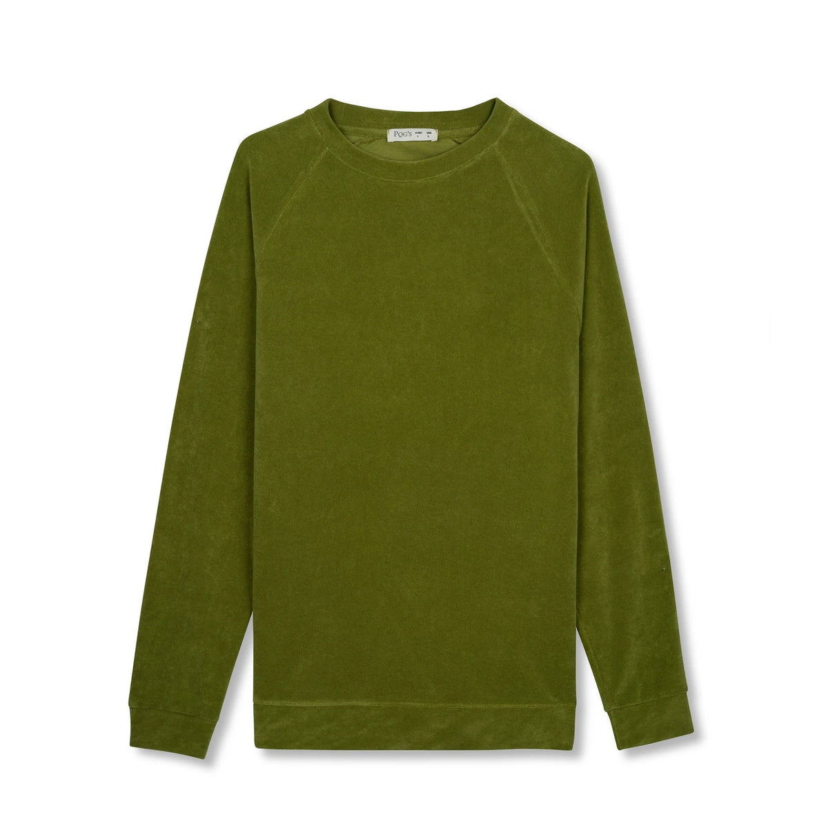 Erkek Havlu Kumaş Regular Fit Sweatshirt - Yeşil