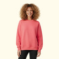 Kadın Pembe Oversize Salaş Basic Sweatshirt
