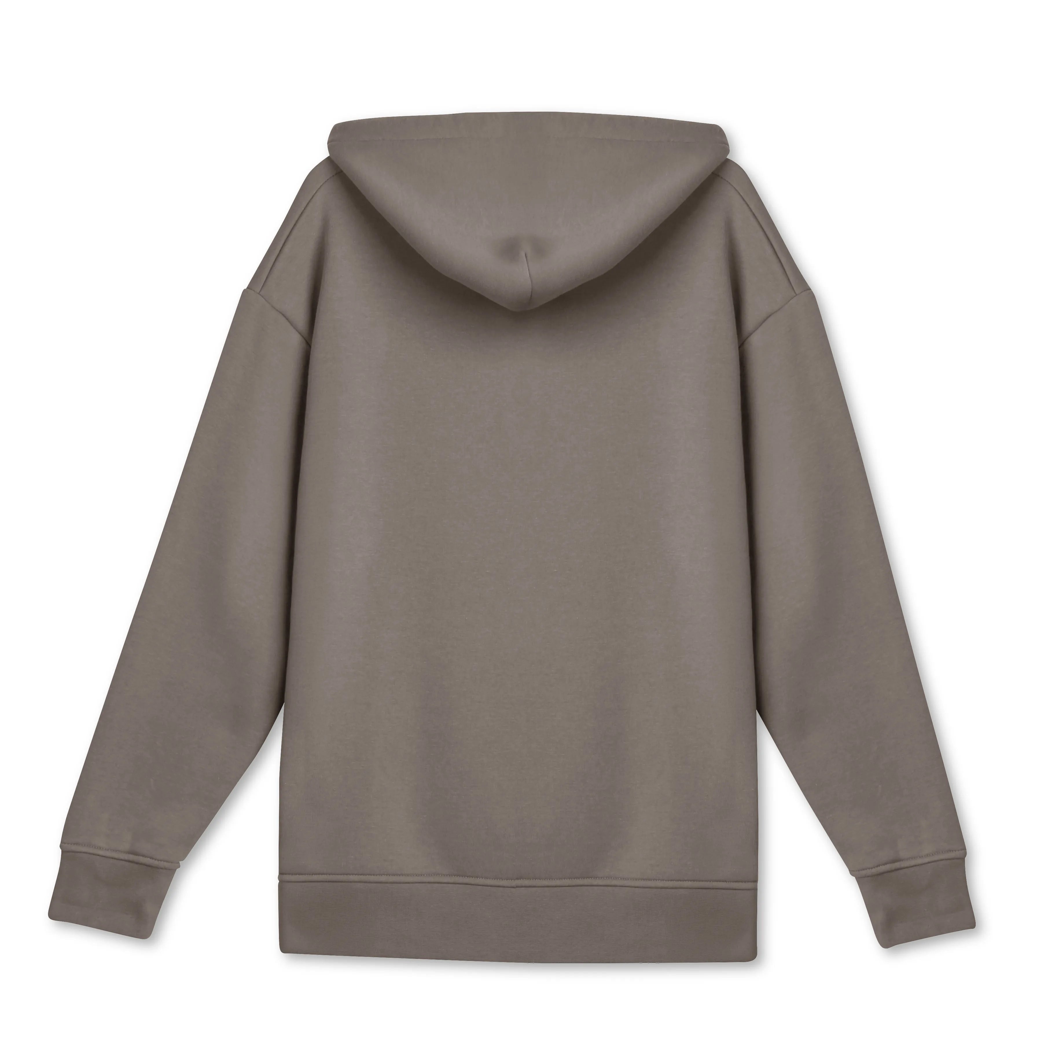 Erkek Gri Kontrast Kapüşonlu Çift Bağcıklı Regular Fit Sweatshirt - 4