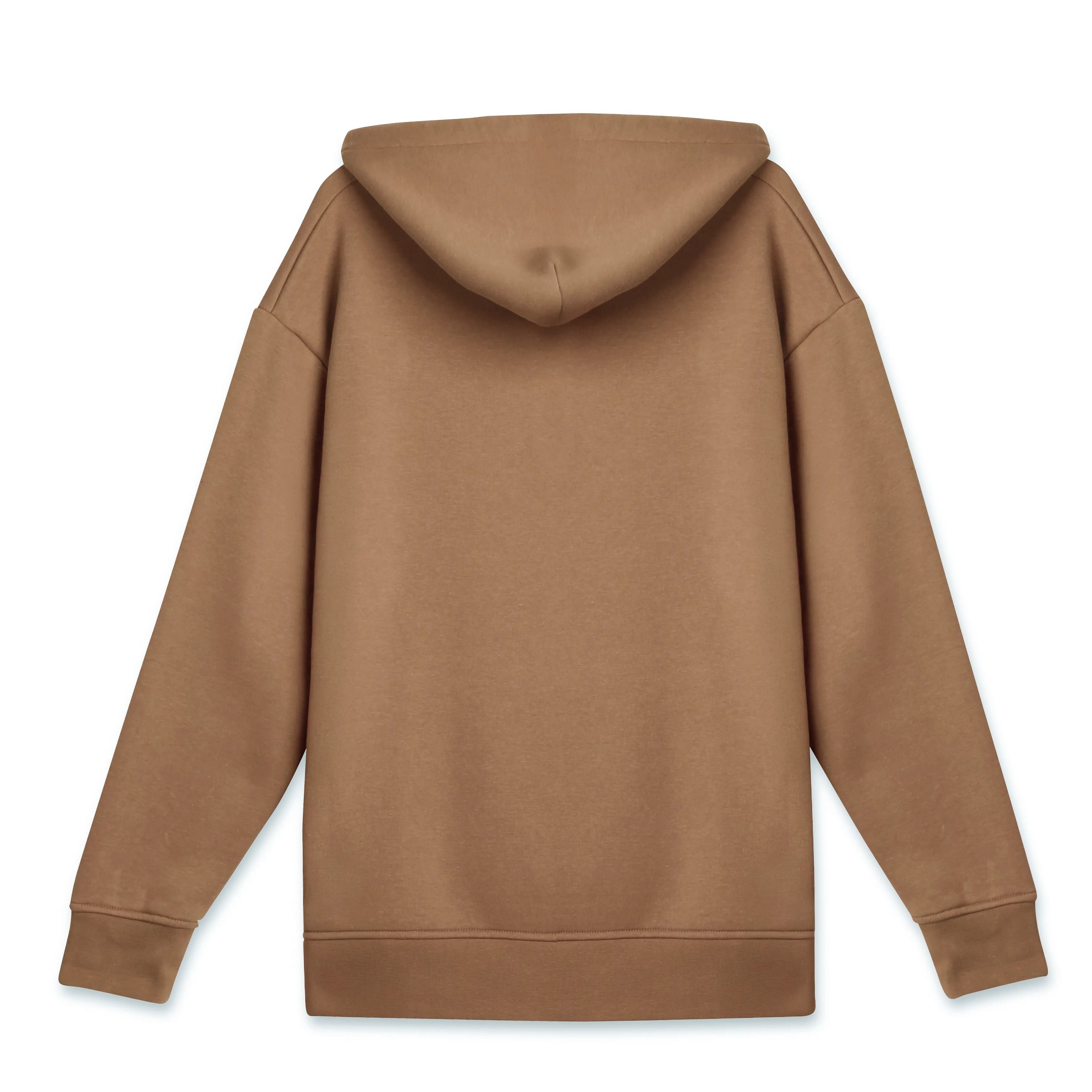 Erkek Camel Kontrast Kapüşonlu Çift Bağcıklı Regular Fit Sweatshirt - 2