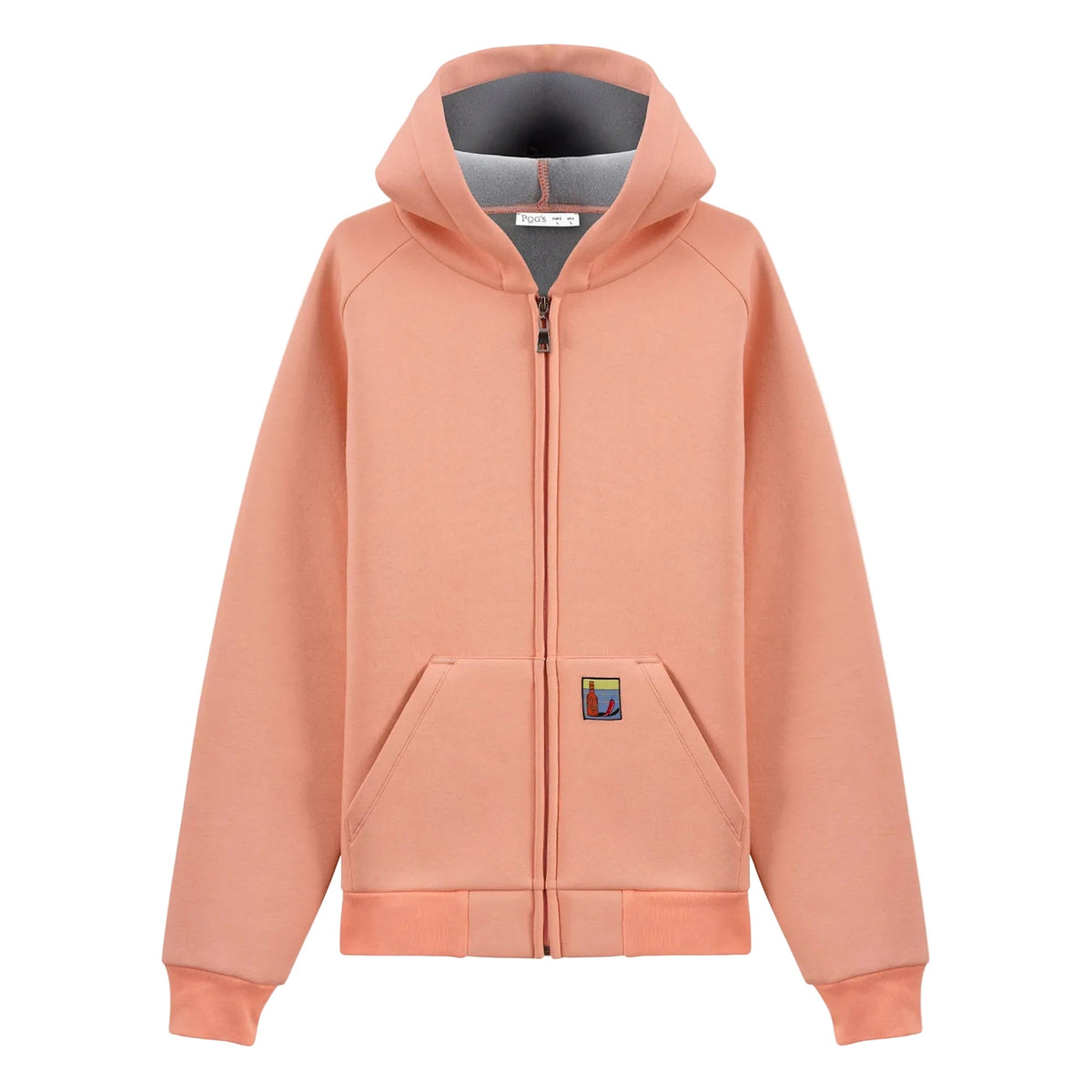 Erkek Su İtici Kapüşonlu Flok Sweatshirt Ceket - Yavruağzı