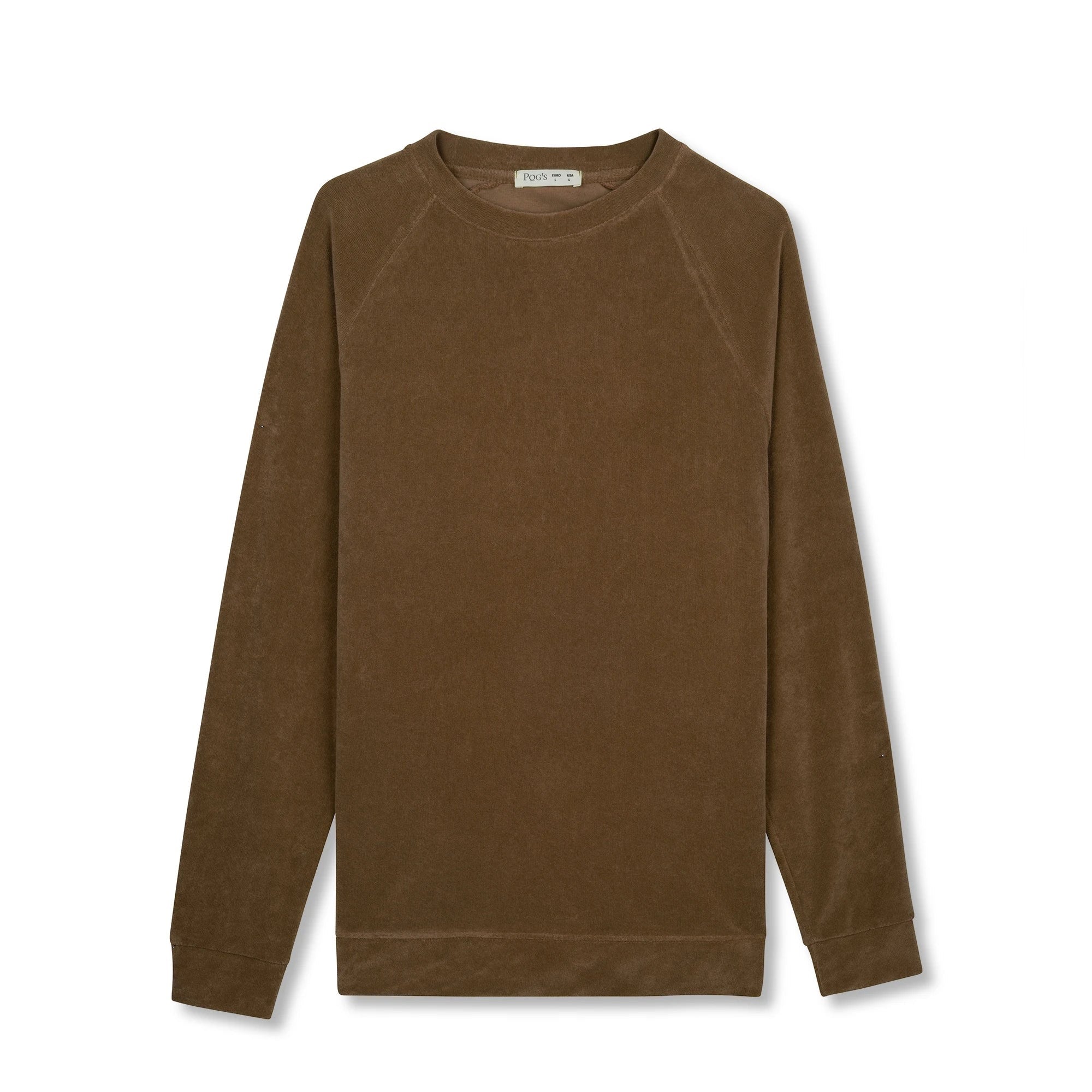 Erkek Kahve Havlu Kumaş Regular Fit Sweatshirt - 3