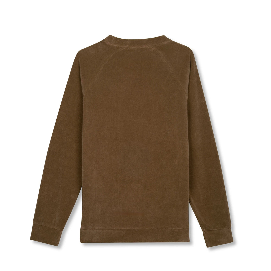 Erkek Kahve Havlu Kumaş Regular Fit Sweatshirt - 4