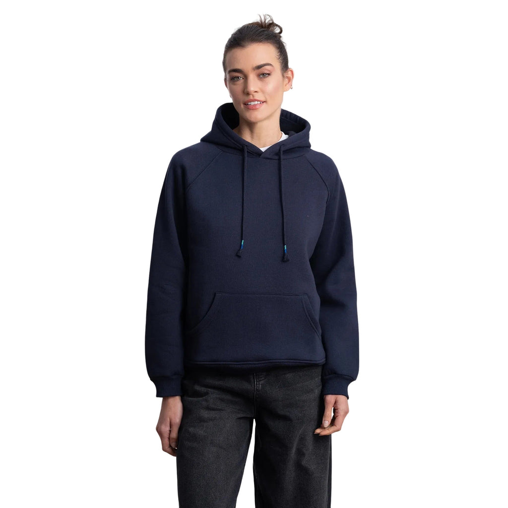 Kadın Lacivert Kapüşonlu Salaş Hoodie Sweatshirt - 3