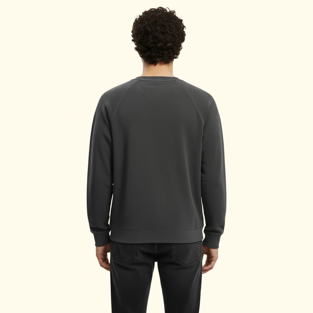 Erkek Antrasit Havlu Kumaş Regular Fit Sweatshirt - 2
