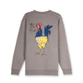 Erkek Gri Rooster Emprime Baskılı Regular Fit Sweatshirt