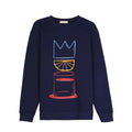 Erkek Lacivert Lemora Baskılı Regular Fit Sweatshirt