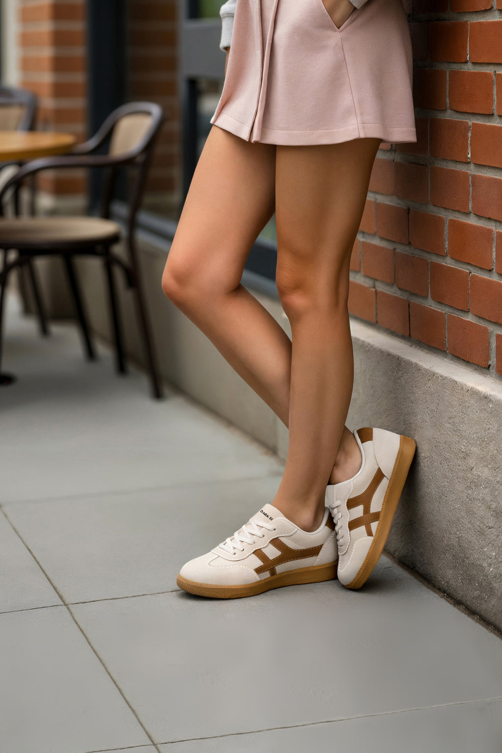 DS Ruby Süet Bej Taba Kadın Sneaker
