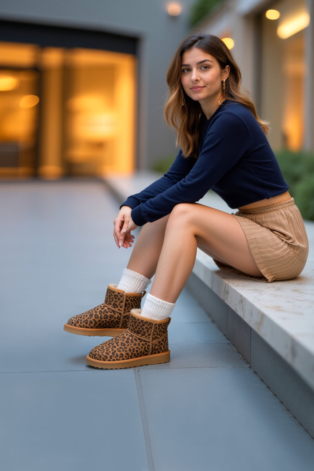 DS.Oggo B. Kadın Bot Günlük Sneaker — Leopar