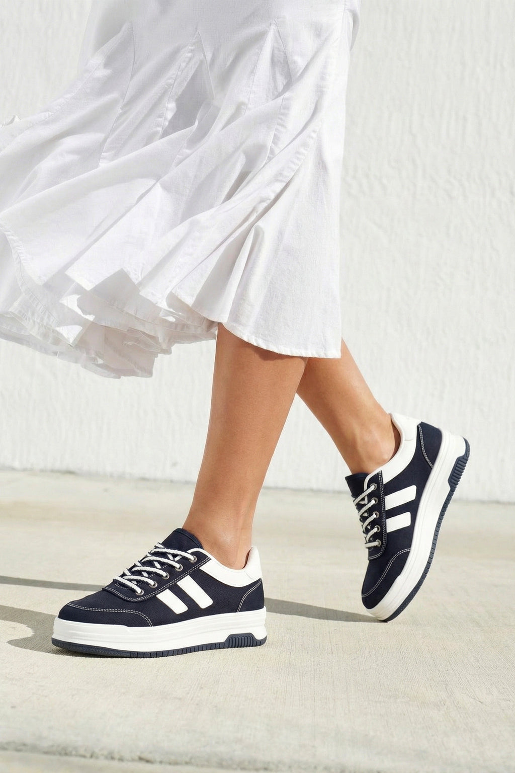 DS Sapphire Lacivert Beyaz Kadın Sneaker