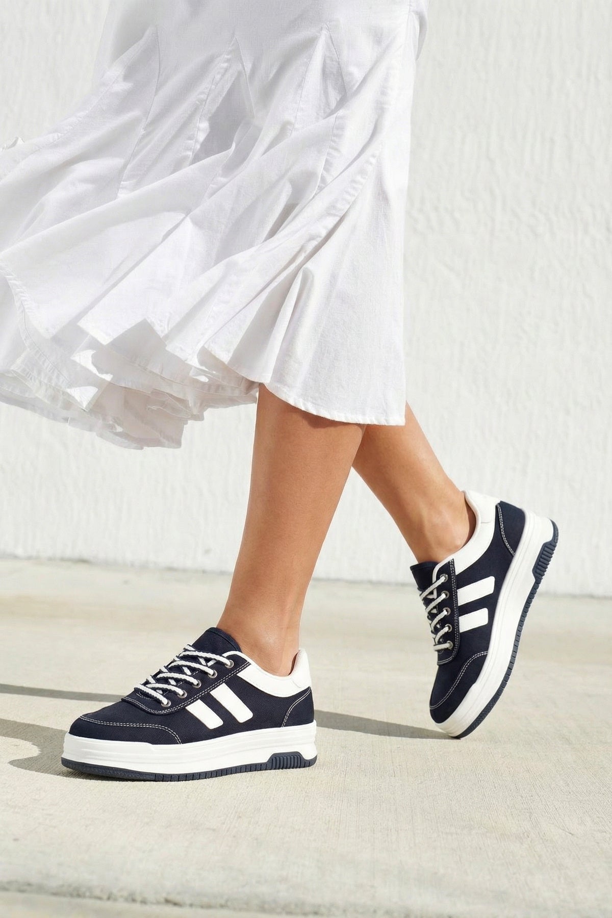 DS Sapphire Lacivert Beyaz Kadın Sneaker