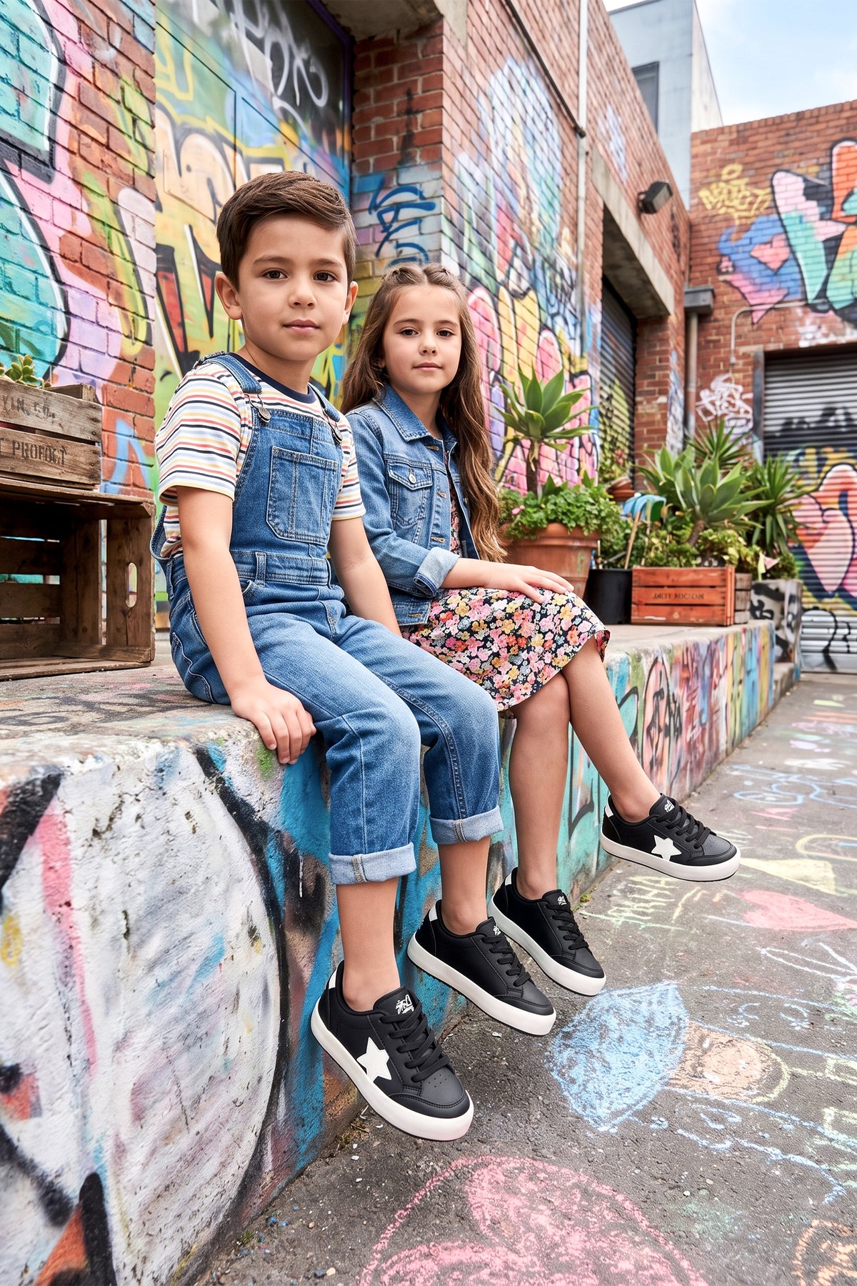 Kids DS Oracle Siyah Bej Çocuk Sneaker Günlük Spor Bağcıklı Ayakkabı - Siyah Bej