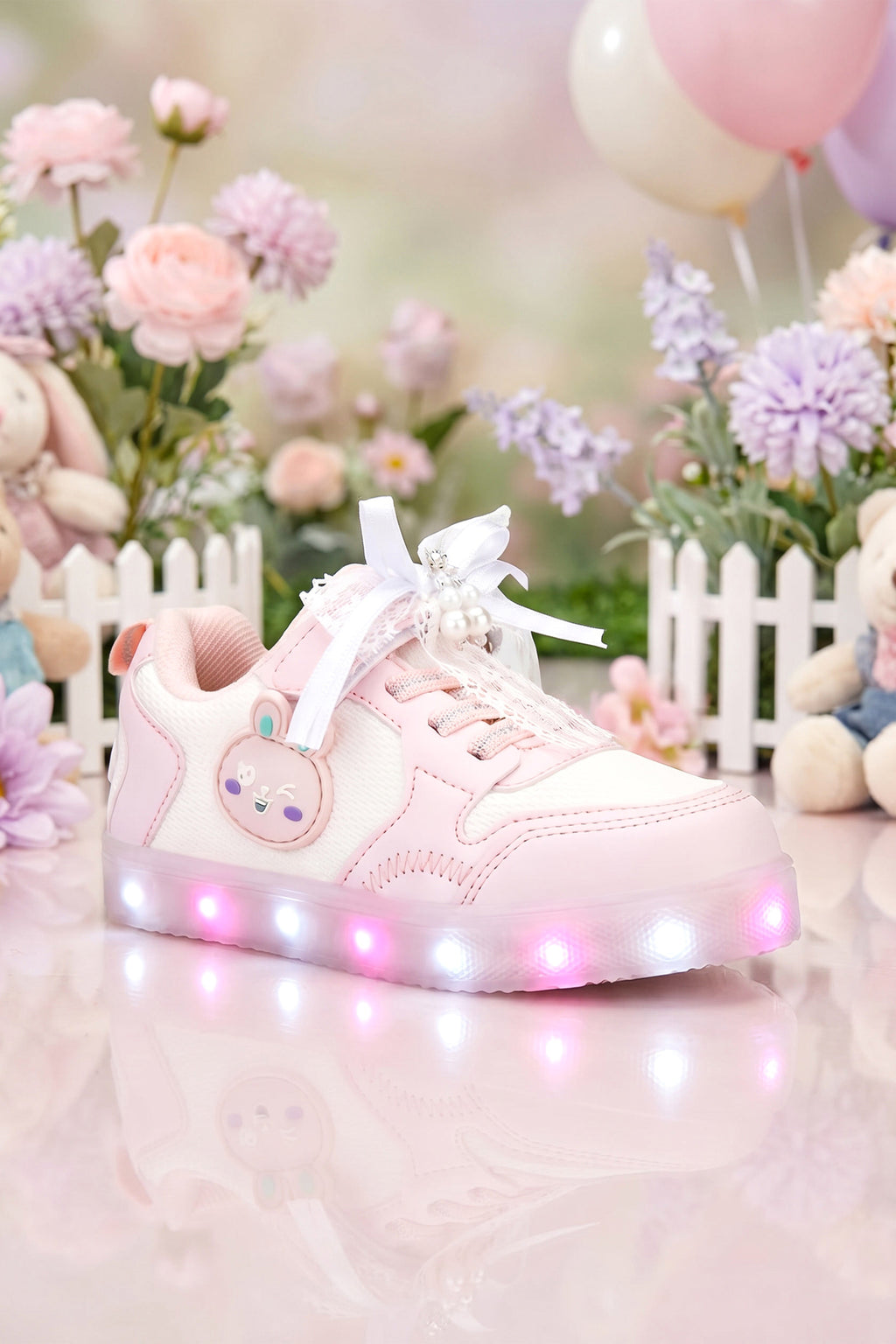 Çocuk Işıklı Sneaker Spor Ayakkabı 2026 - Kids DS Chen - Pudra
