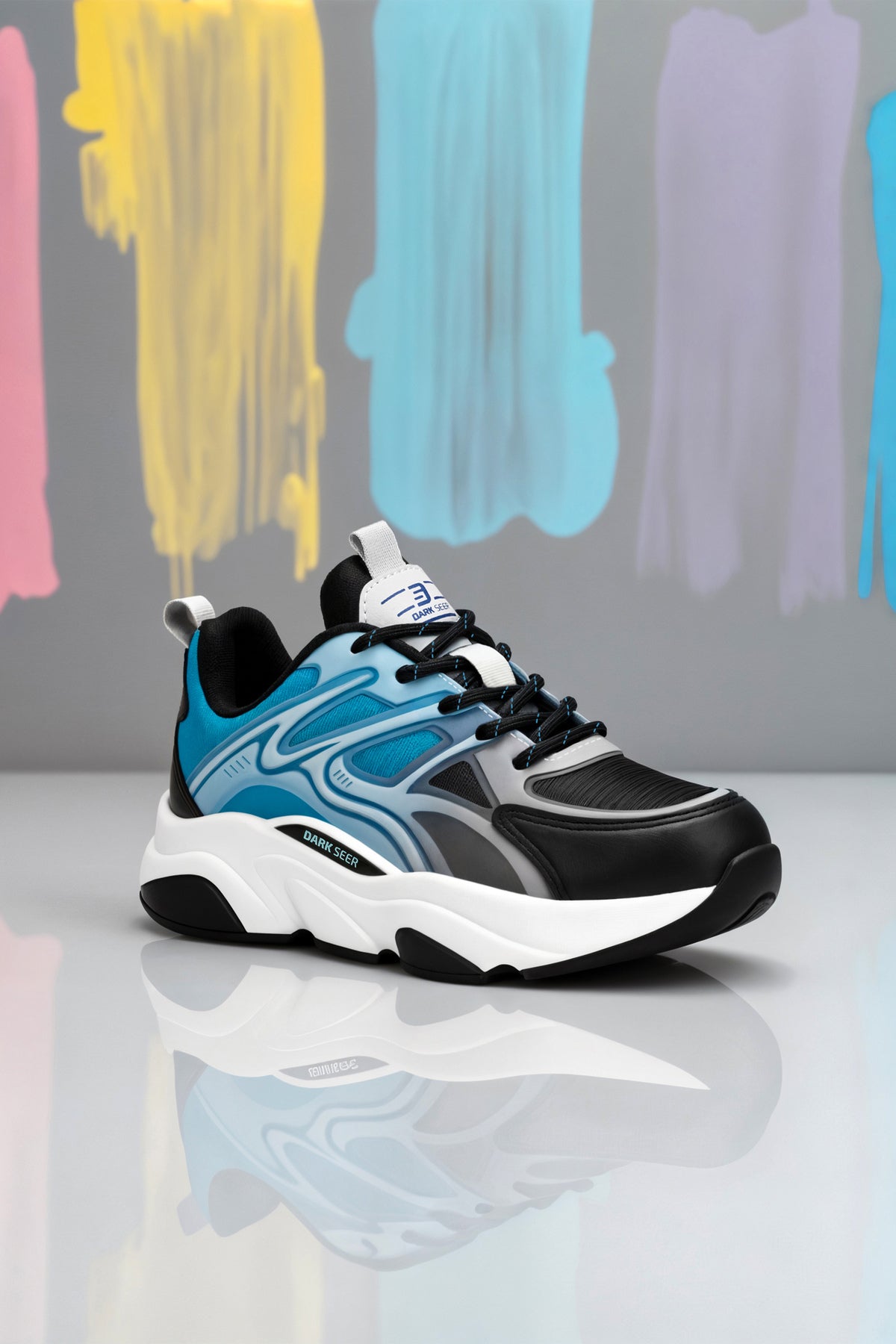 DS STORM Siyah Mavi Çocuk Sneaker