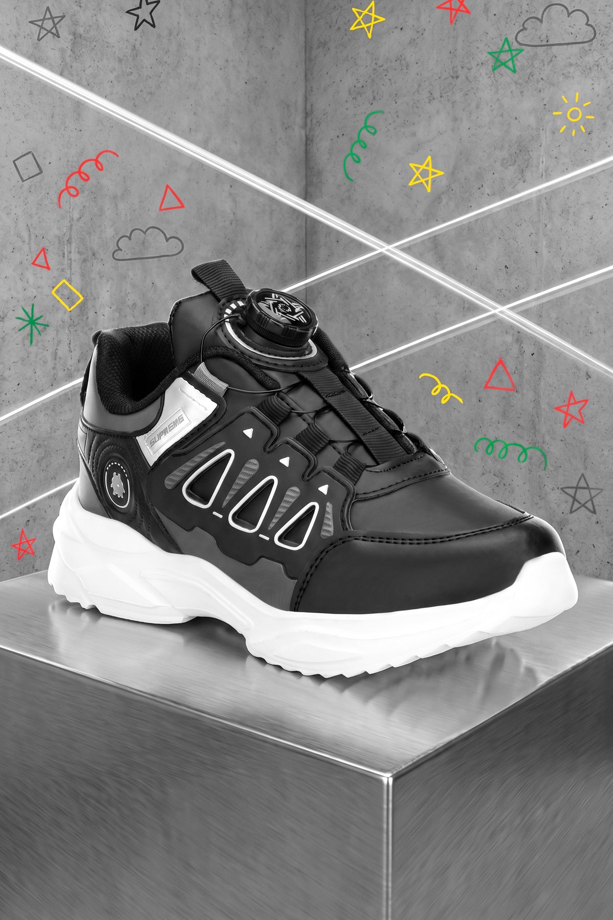 Çocuk Sneaker Spor Ayakkabı 2026 - Kids DS Rubick - Siyah Füme