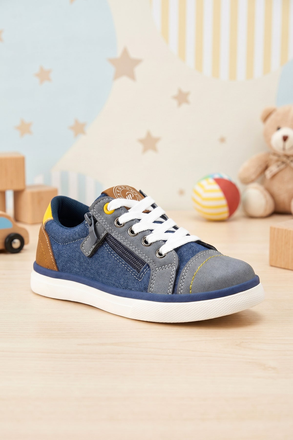 Çocuk Sneaker Spor Ayakkabı 2026 - Kids DS COOL - Beyaz Mavi