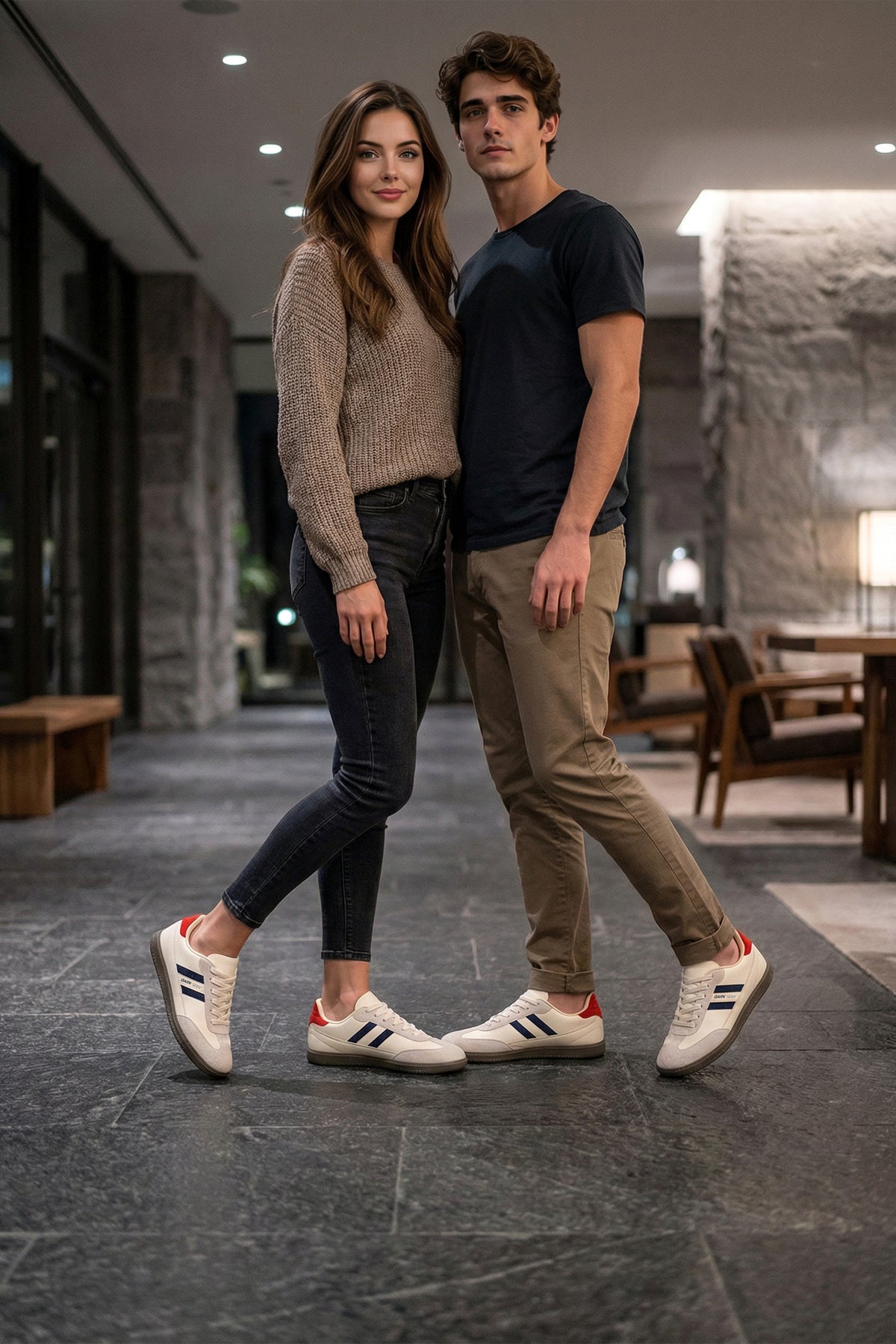 DS Satry Bej Lacivert Unisex Sneaker