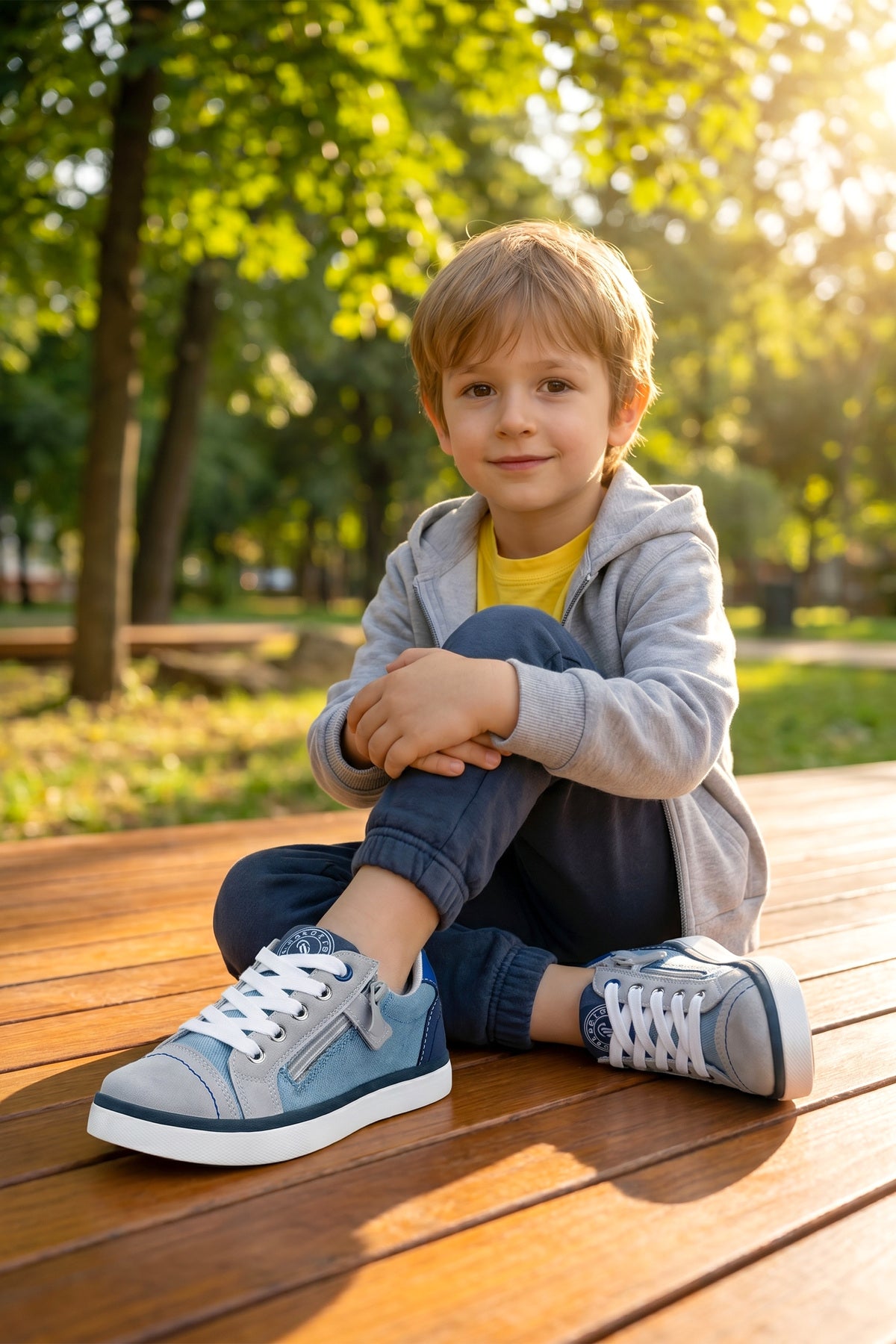 Çocuk Sneaker Spor Ayakkabı 2026 - Kids DS COOL - Beyaz Yeşil
