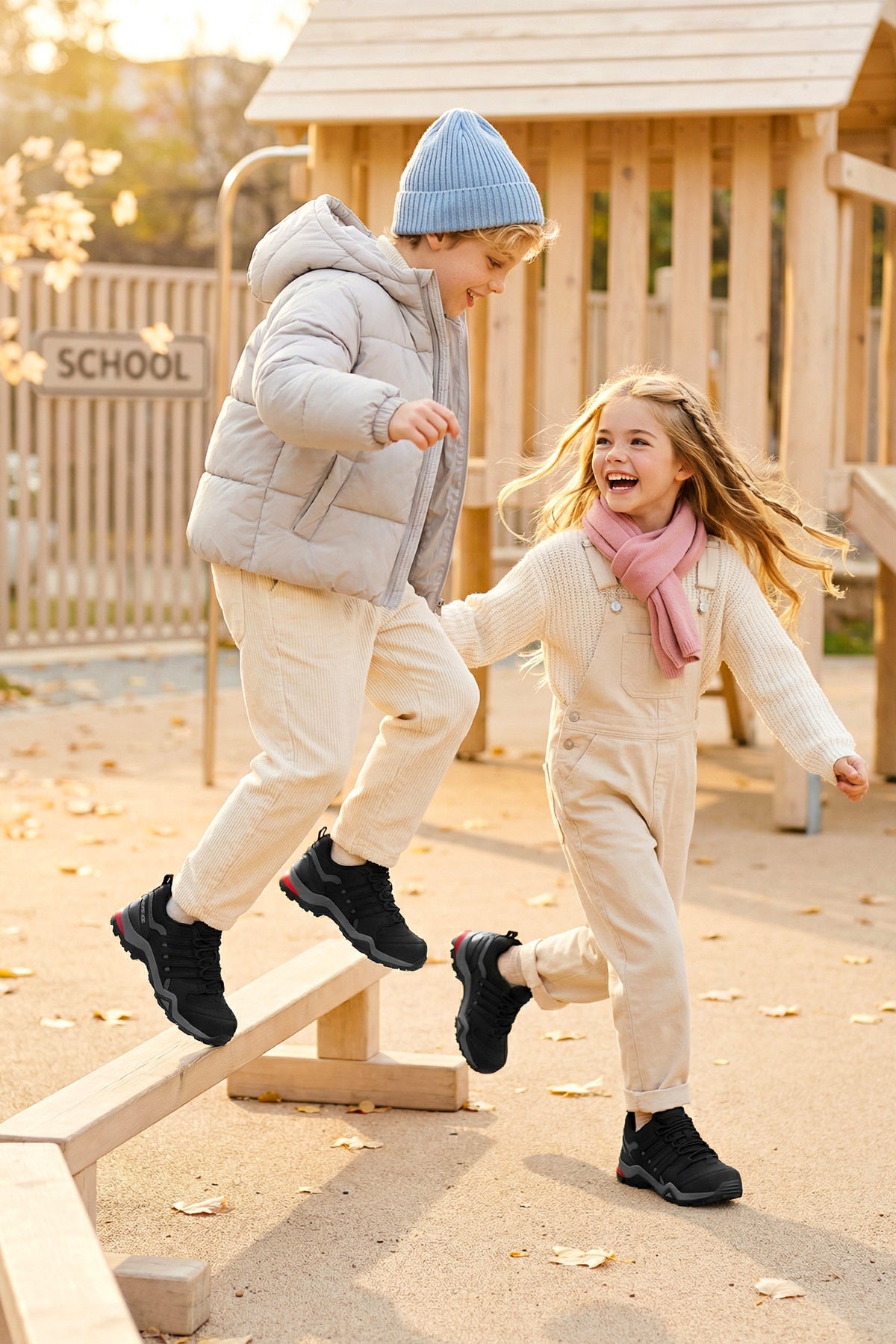 Kids DS Montana Siyah Kısa Çocuk Outdoor Trekking Günlük Bot
