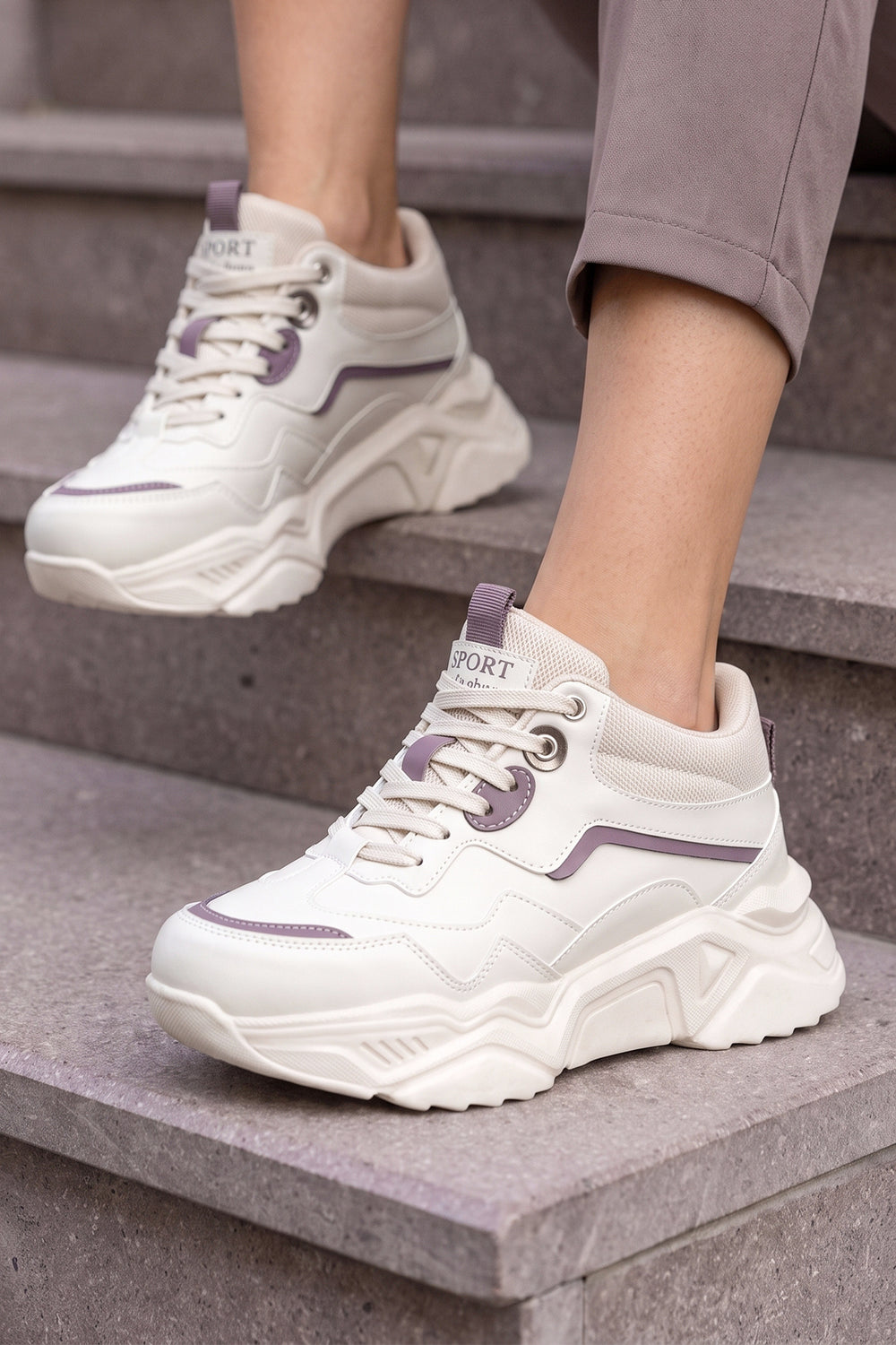 Kadın Sneaker Spor Ayakkabı 2026 - DS.PMD239K2110 — Bilekli Mor