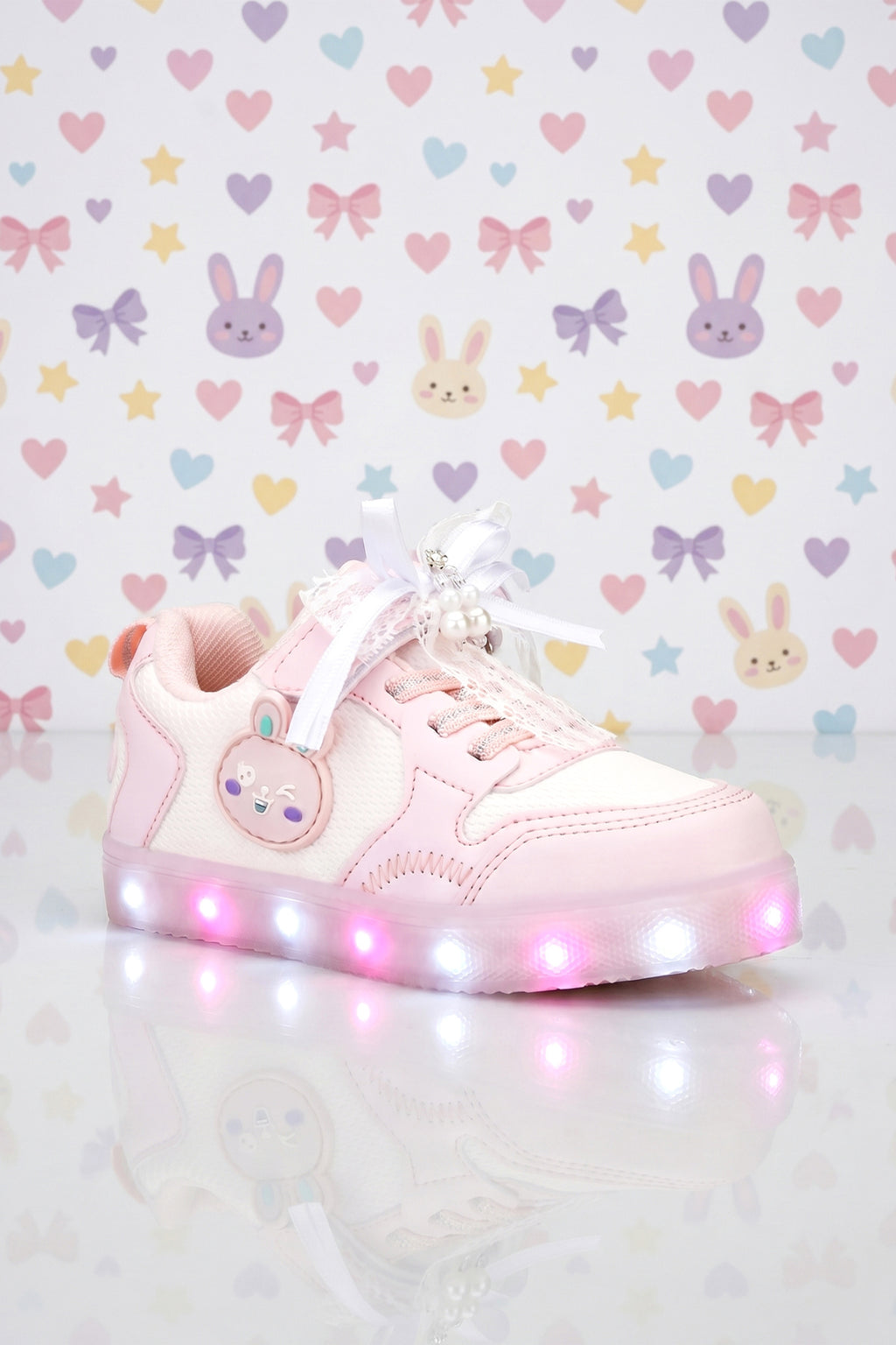 Çocuk Işıklı Sneaker Spor Ayakkabı 2026 - Kids DS Chen - Pudra