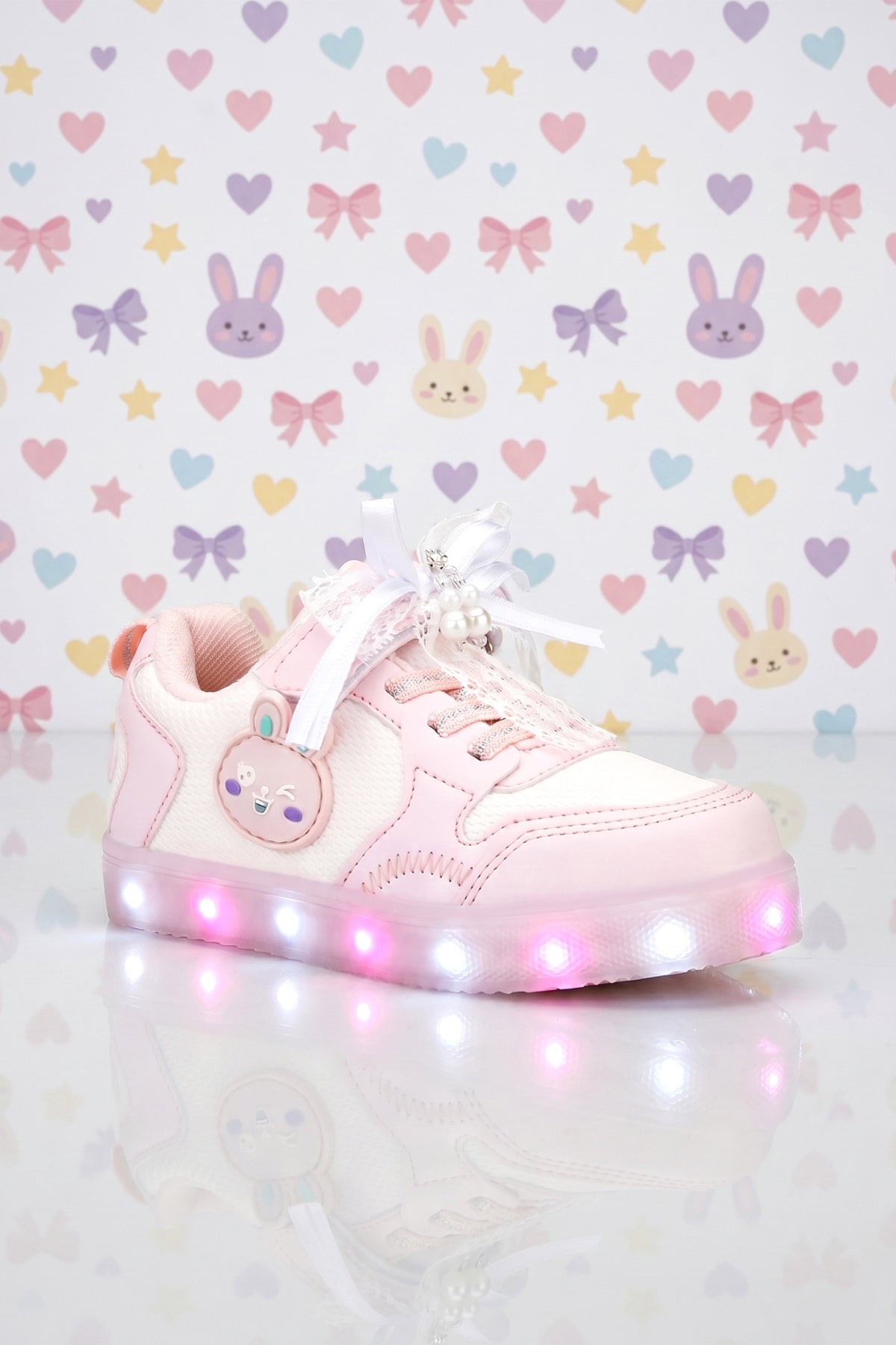 Çocuk Işıklı Sneaker Spor Ayakkabı 2026 - Kids DS Chen - Pudra