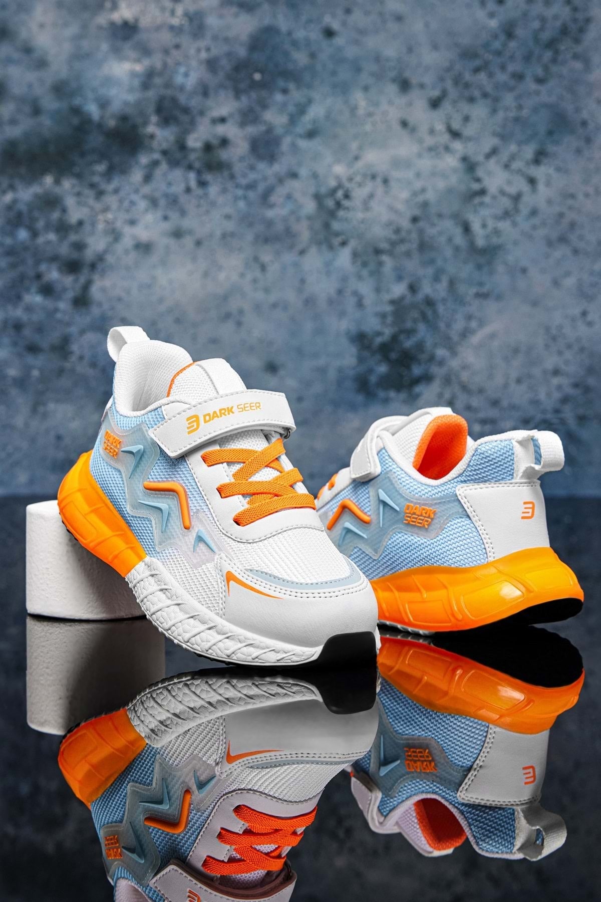 DS Mirana Beyaz Mavi Turuncu Çocuk Sneaker