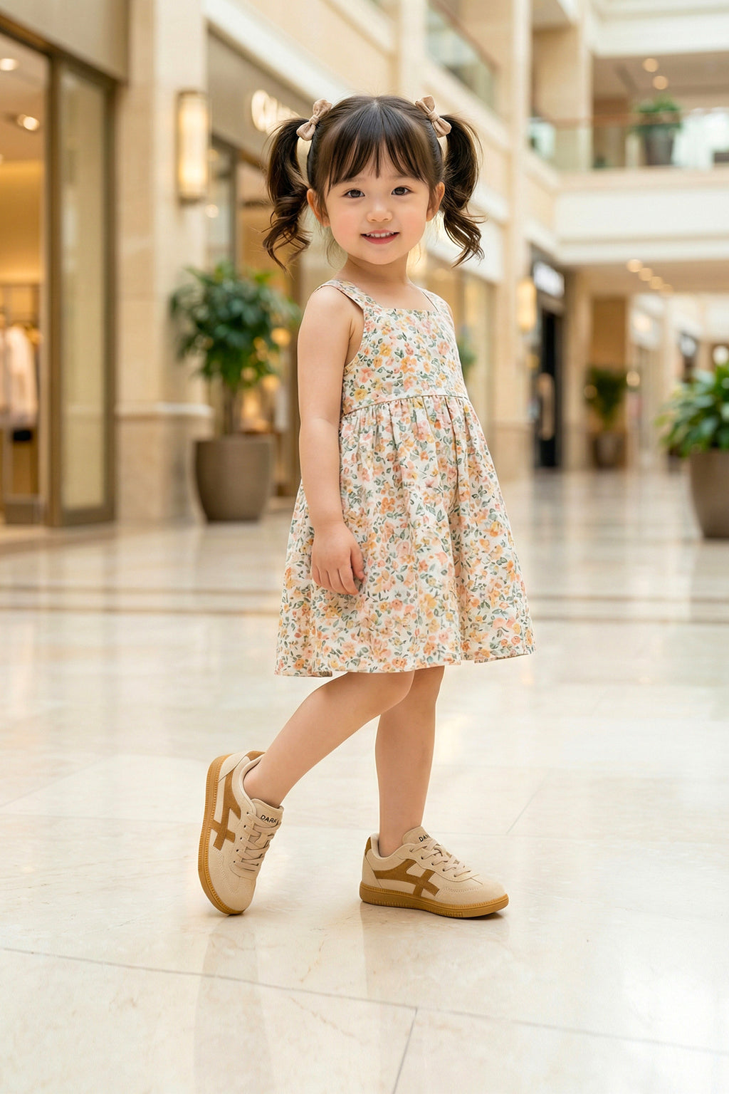 Kids DS RUBY Süet Bej Taba Çocuk Sneaker Günlük Spor Ayakkabı