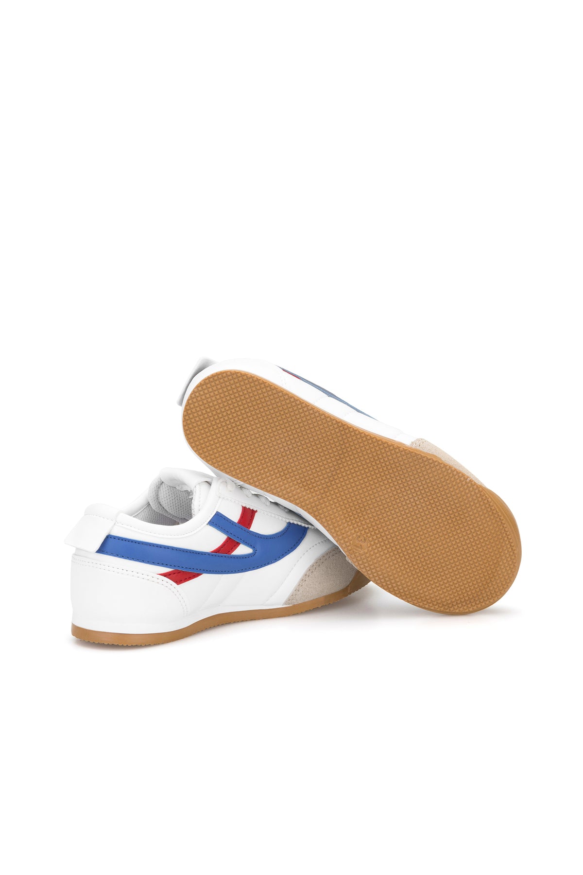 DS Meepo Beyaz Mavi Kırmızı Çocuk Sneaker Günlük Spor Ayakkkabı