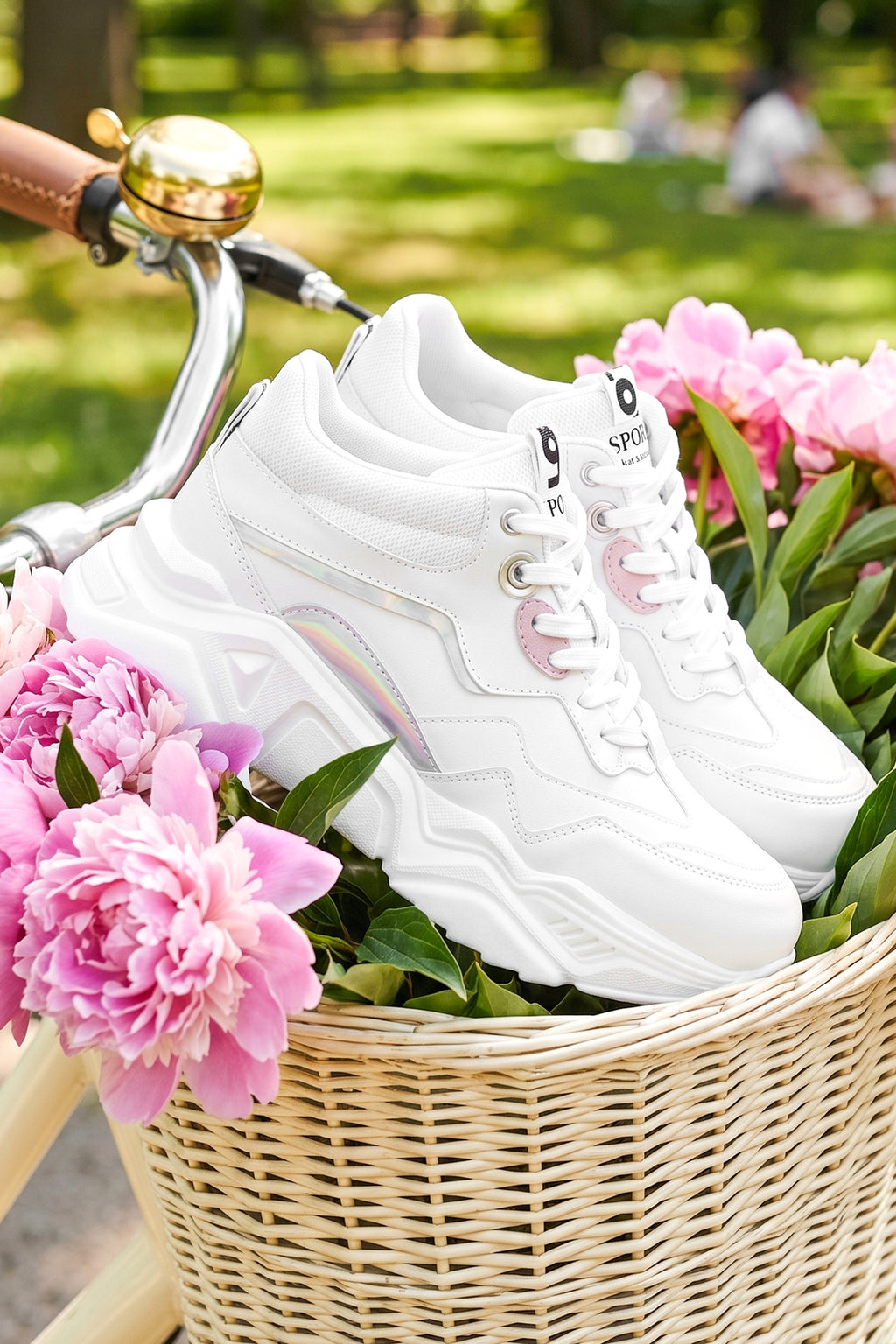 Kadın Sneaker Spor Ayakkabı 2026 - DS.PMD239K2110 - Bilekli Beyaz
