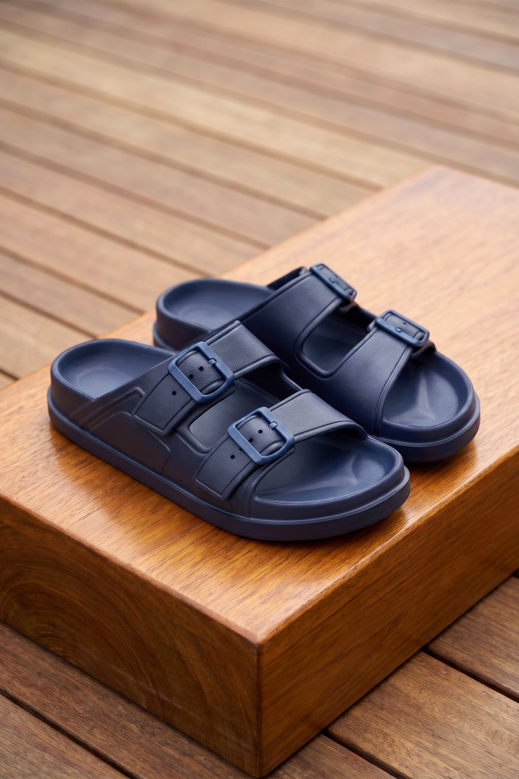 DS Monapi.Capri Lacivert Ortopedik EVA Unisex Kemerli Terlik Sandalet