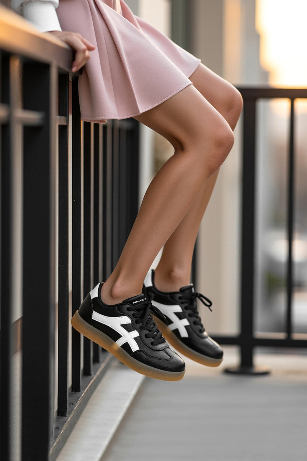DS Ruby Kadın Sneaker Günlük Spor Ayakkabı — Siyah Beyaz