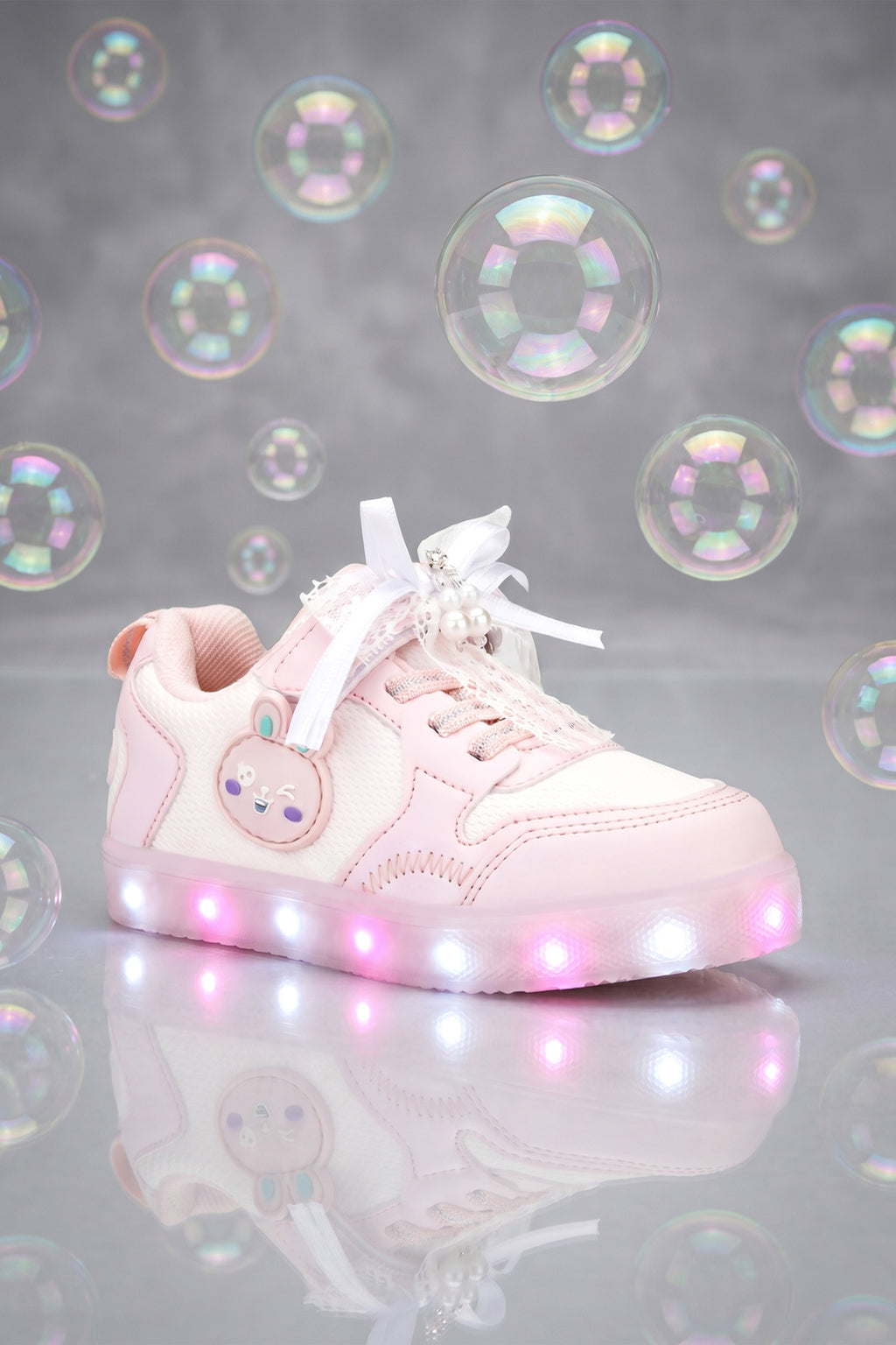 Çocuk Işıklı Sneaker Spor Ayakkabı 2026 - Kids DS Chen - Pudra