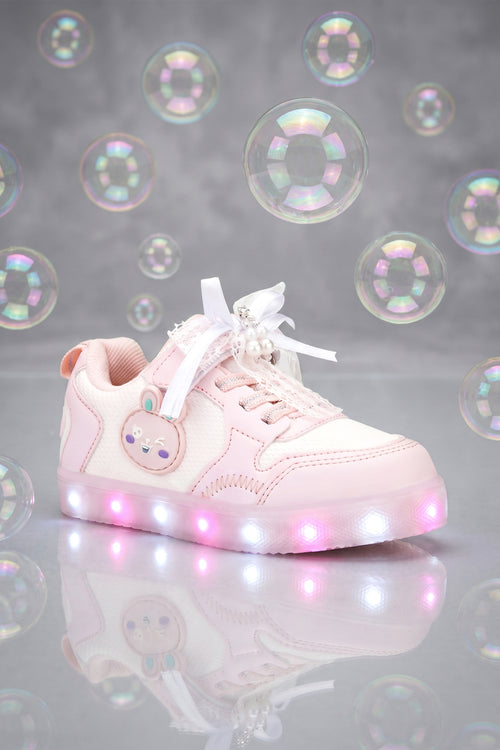 Çocuk Işıklı Sneaker Spor Ayakkabı 2026 - Kids DS Chen - Pudra