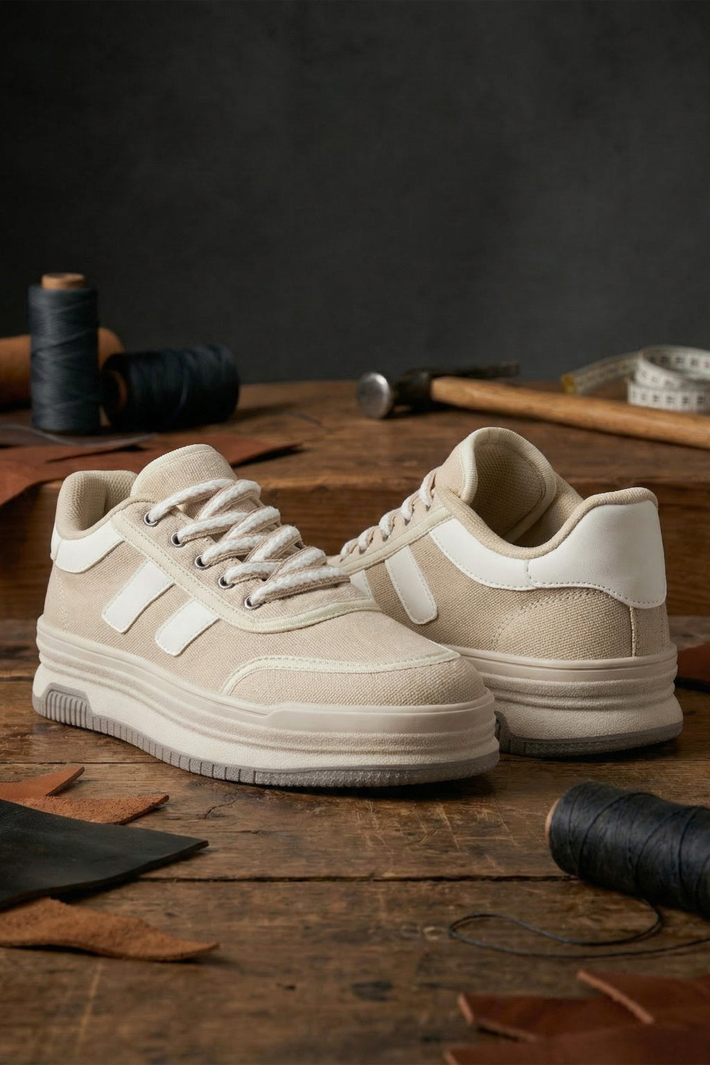 DS Sapphire Bej Kadın Sneaker