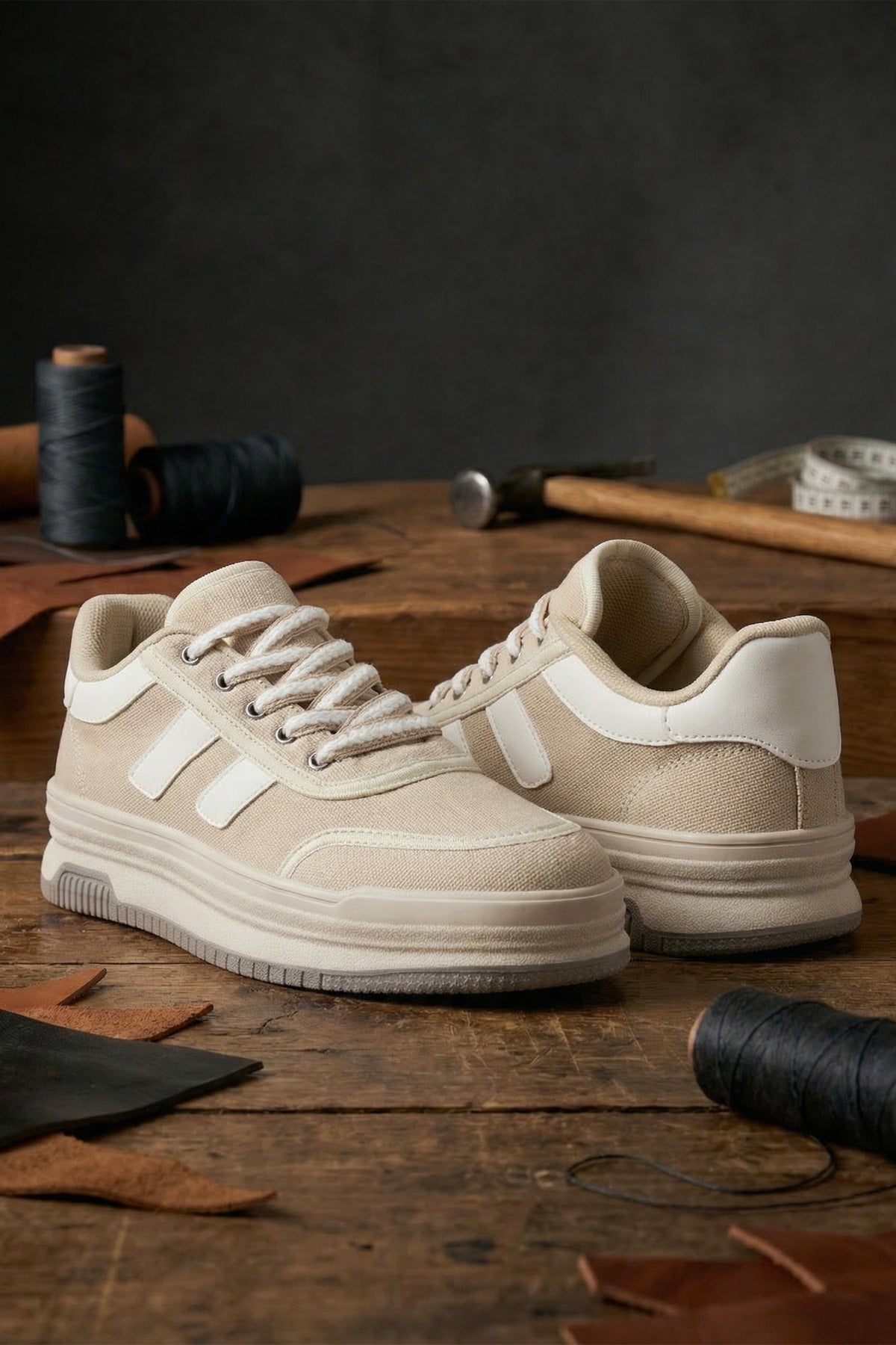 DS Sapphire Bej Kadın Sneaker